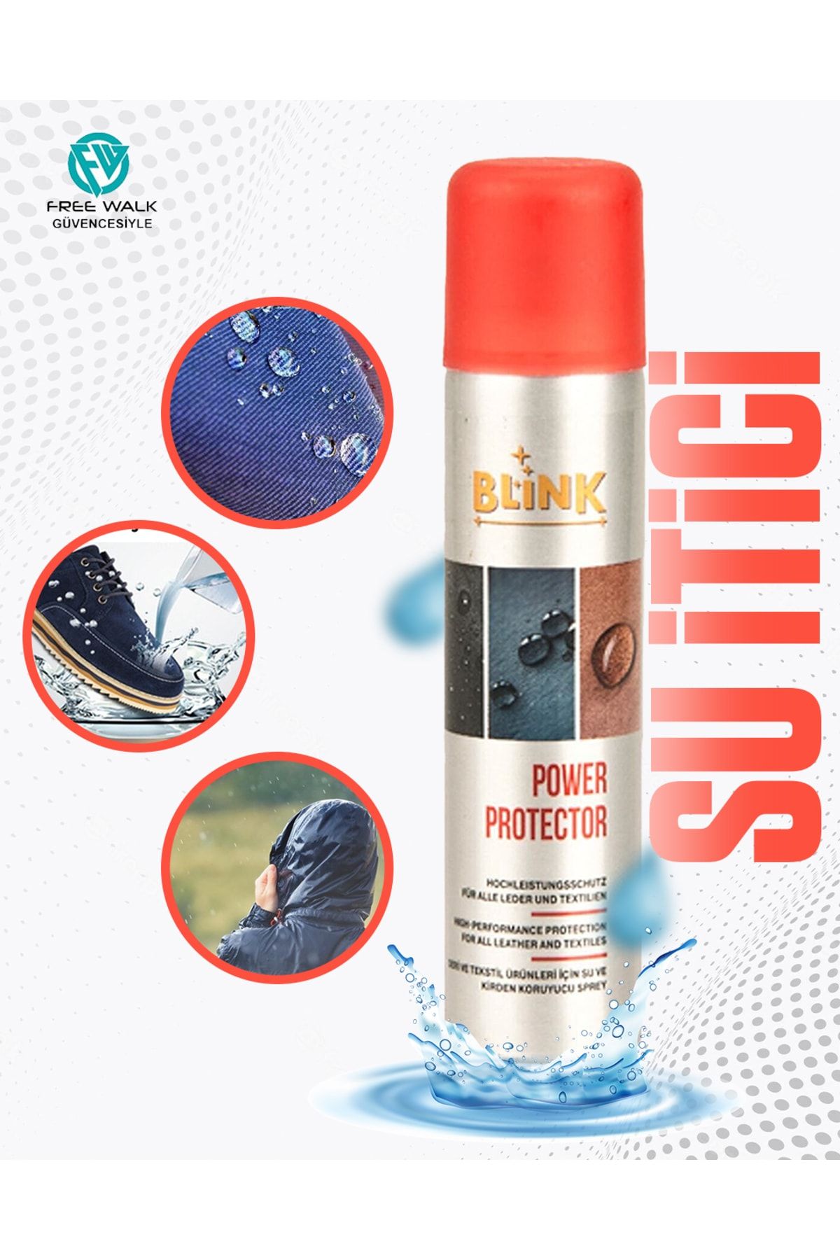 Power Protector Su Itici Ve Su Geçirmezlik Yağmur Kaydırıcı Spreyi 250 Ml