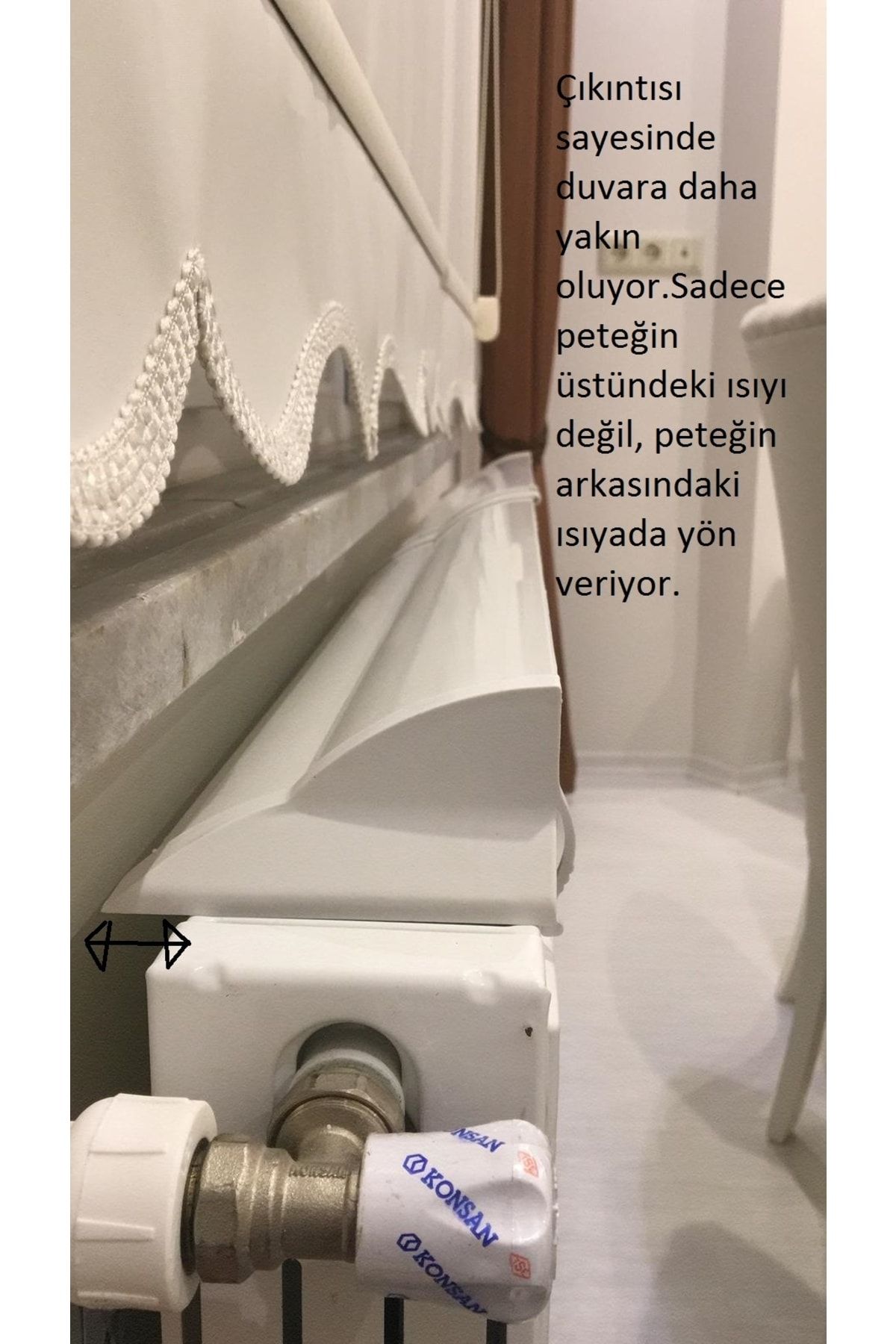 Petek Üstü Isı Yönlendirici Ayarlanabilir 75-140 Cm Arası Peteğe Uygun Isıfan ,yanında 2 Adet Suluk