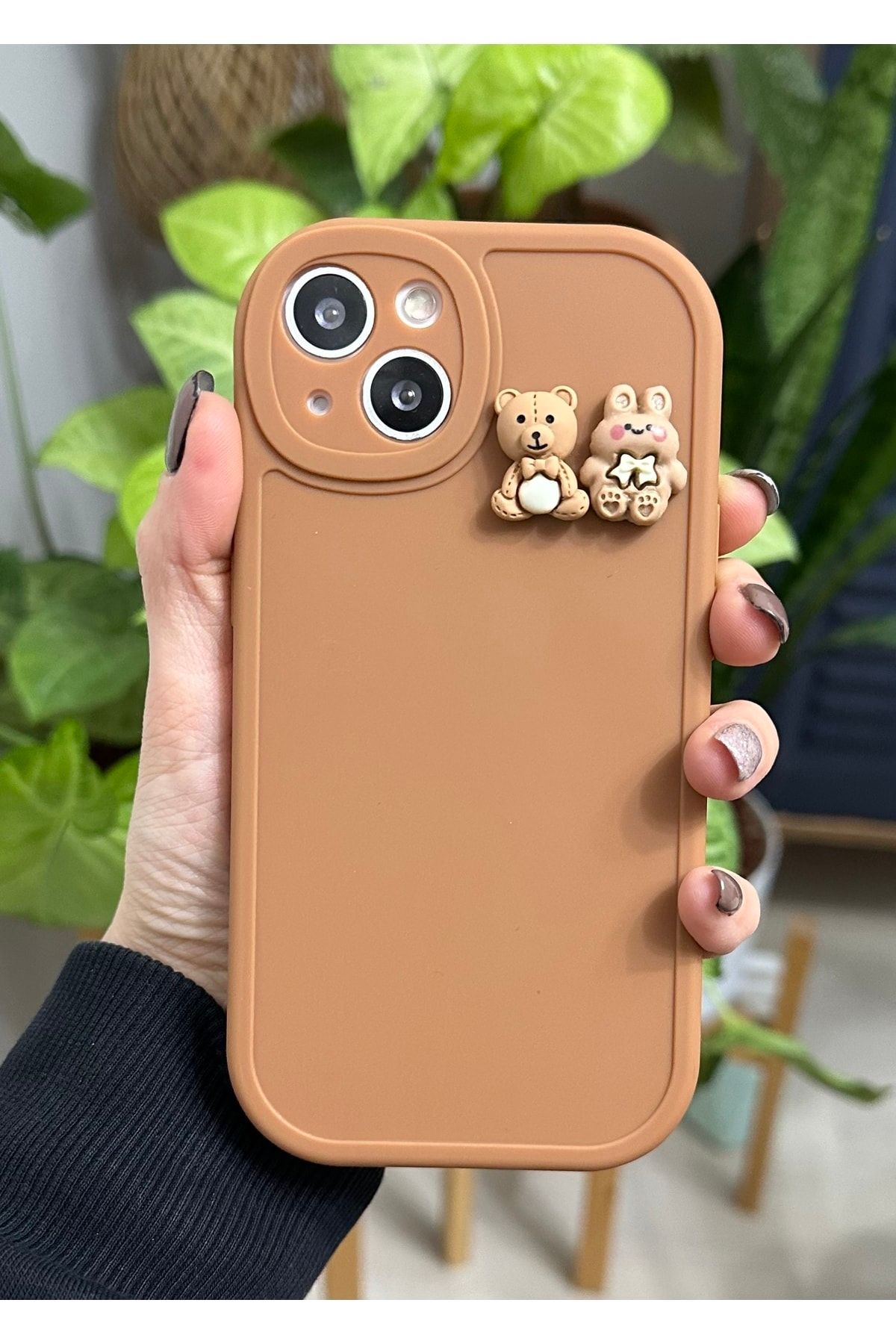 Iphone 13 Ve 14 Uyumlu Ayıcık Tasarımlı Oyuncaklı Kılıf