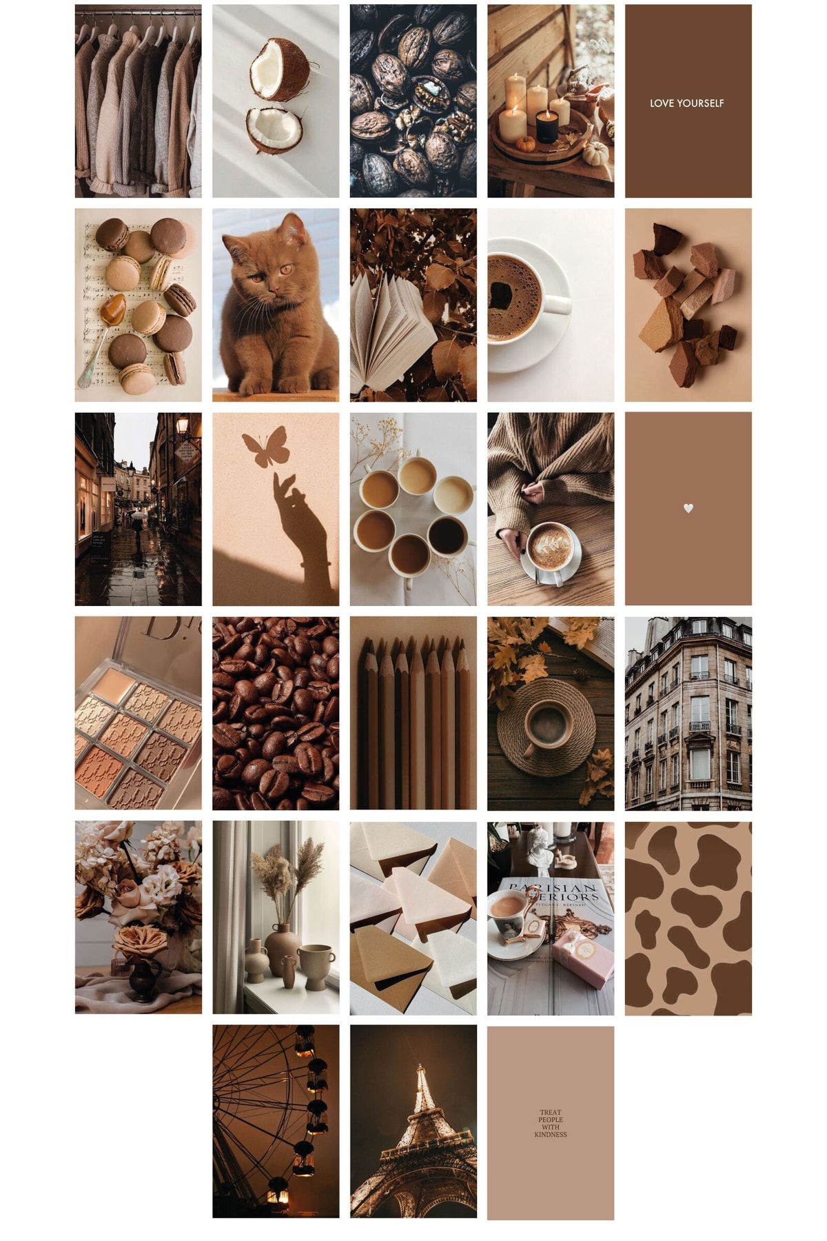 Mocha Duvar Posteri Seti Mocha Poster Kolaj Seti - 24 Adet - 10cm X 15cm