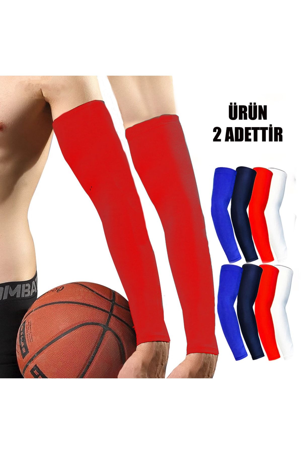 2 Adet Basketbol Kolluğu Voleybol Kolluğu Likralı Sporcu Kolluğu Tam Kol Çift Basketbol Kolluğu