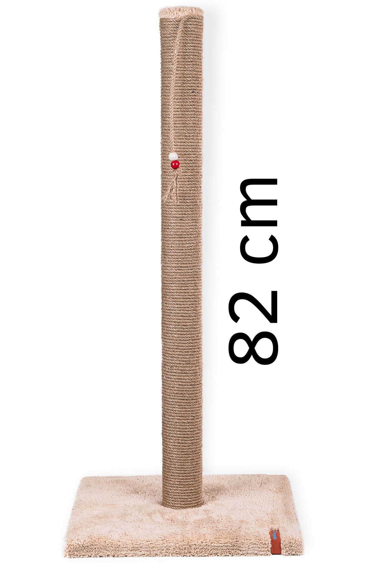 82cm Lüx Tırmalama Tahtası Catnipli Jüt Tırmalama Krem Minder Yüzey