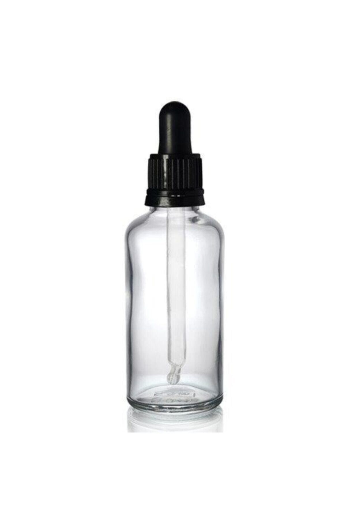 Şeffaf Cam Şişe 30 ml Cam Damlalıklı