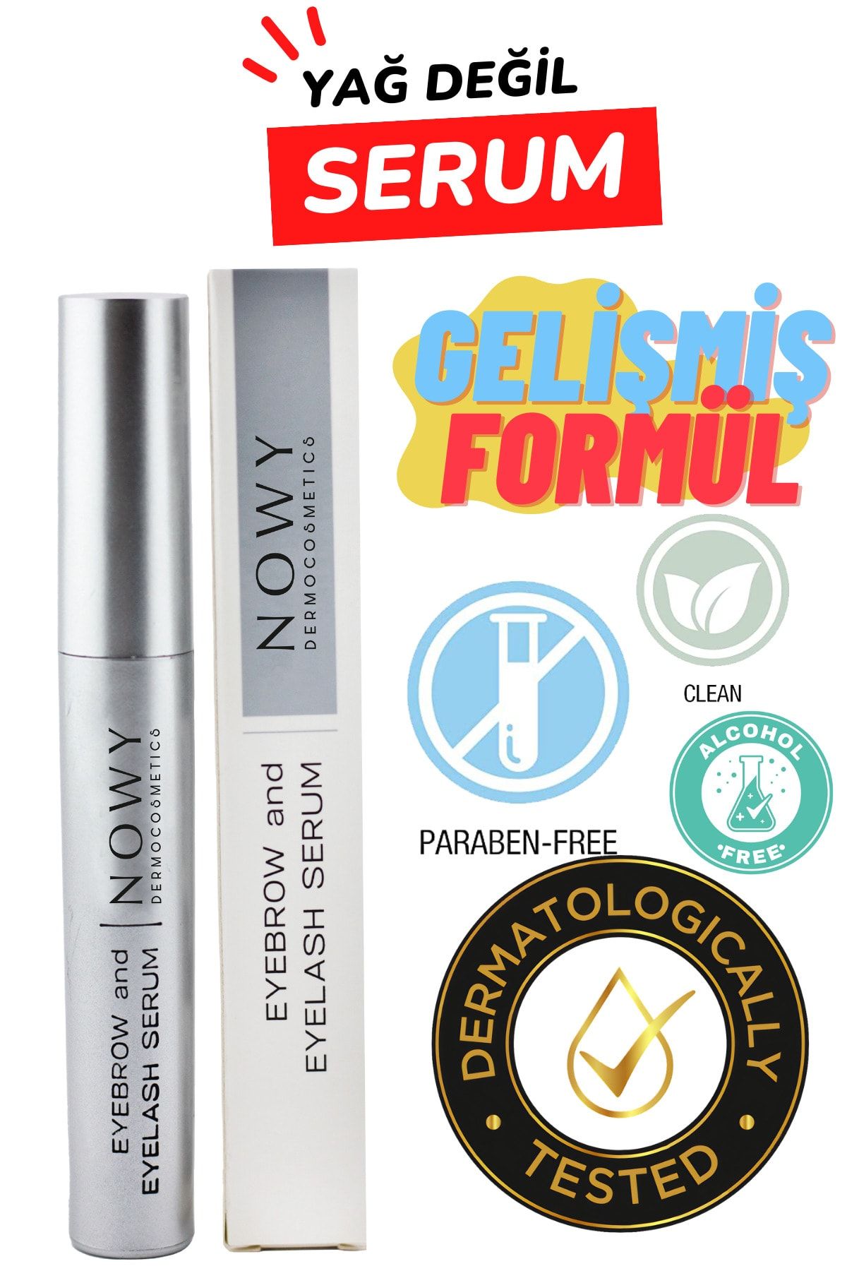 Doğal E Vitaminili Kaş Kirpik Serumu Dolgunlaştırıcı & Dökülme Karşıtı (JOJOBA YAĞI)10ml