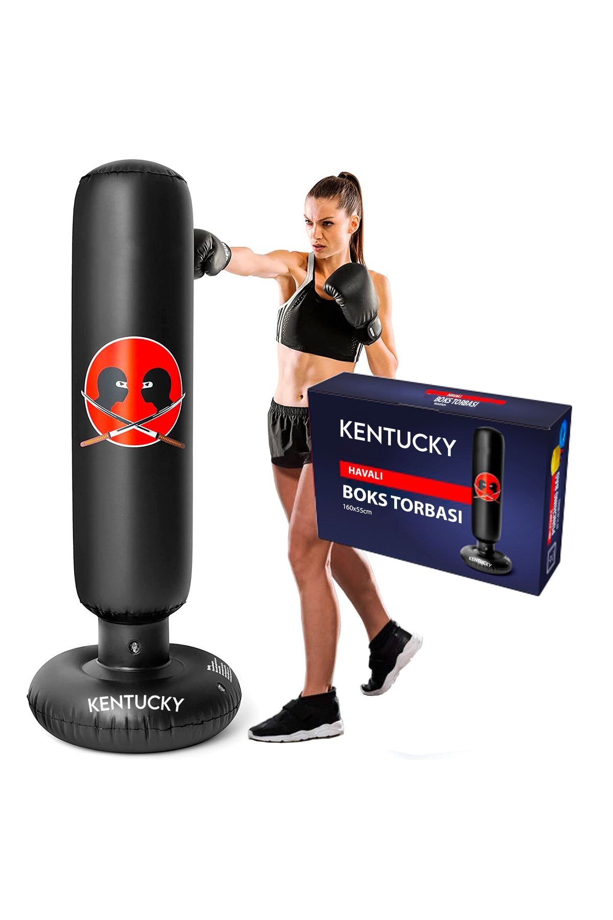 160 Cm Premium Dikey Ayaklı Şişme Boks Torbası