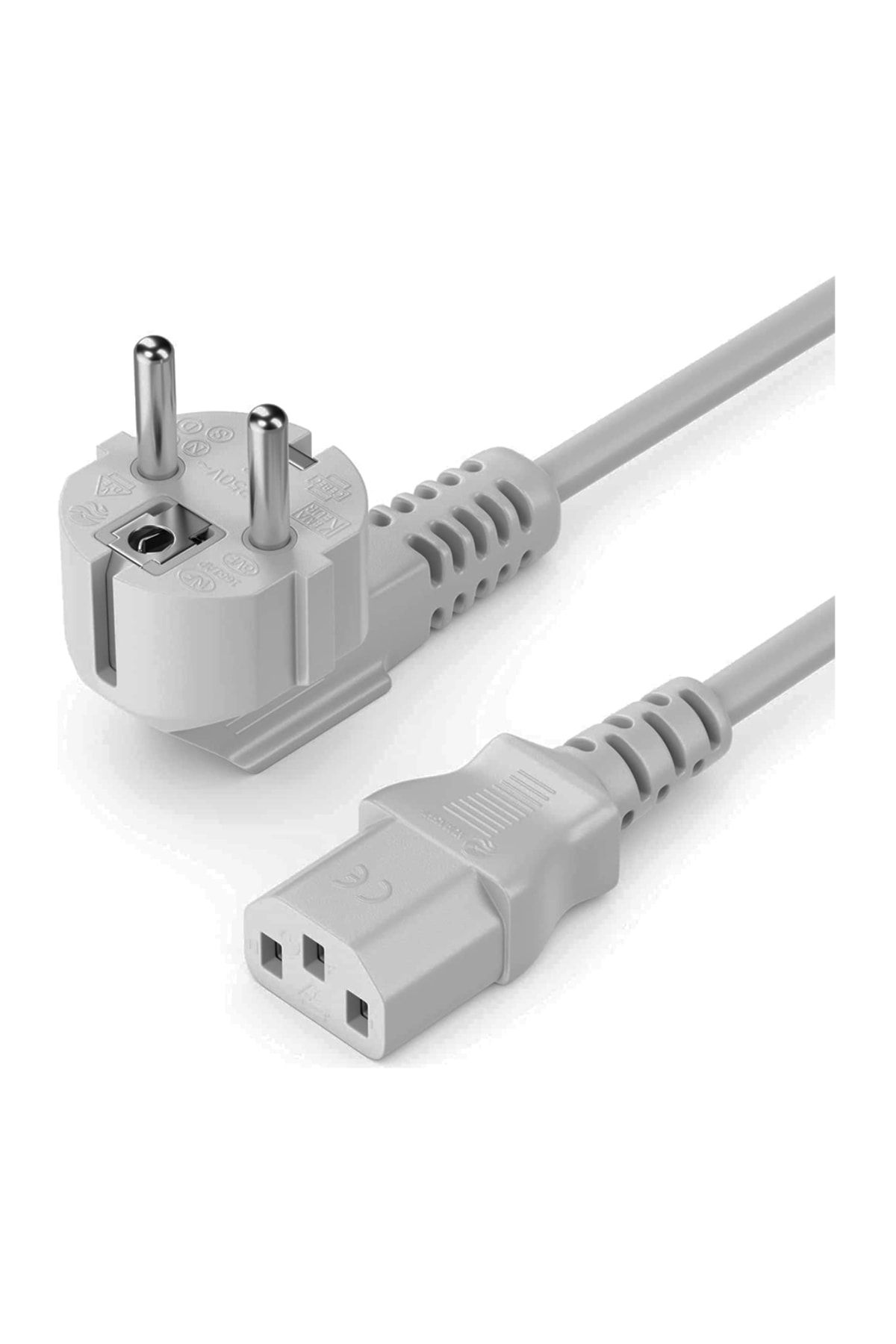 Bilgisayar Power Kasa Güç Kablosu 1.5 M 0.75mm² Gri