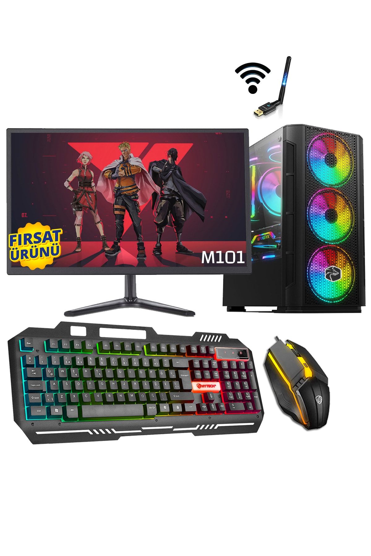 M101 Intel Core i5-3470 3,20Ghz 8GB Ram 256GB SSD 18,5'' Full Takım Masaüstü Bilgisayar