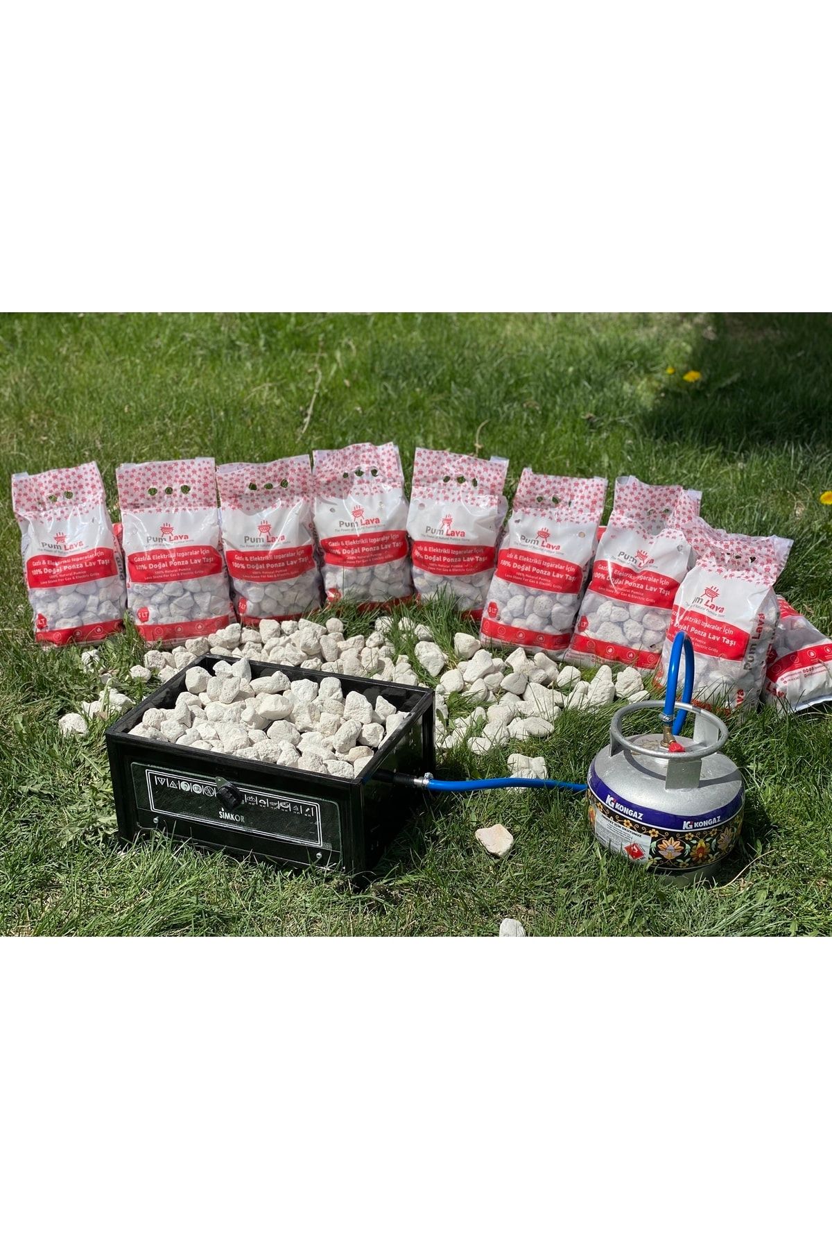 Lav Taşı, Beyaz Mangal Taşı 5 Lt Lava Pomza Mangal Kömürü