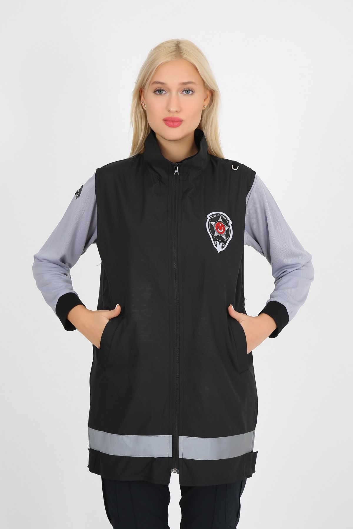 Kadın  Yeni Tip Güvenlik Yazlık Tesettür Uzun Yelek Yazlık Model
