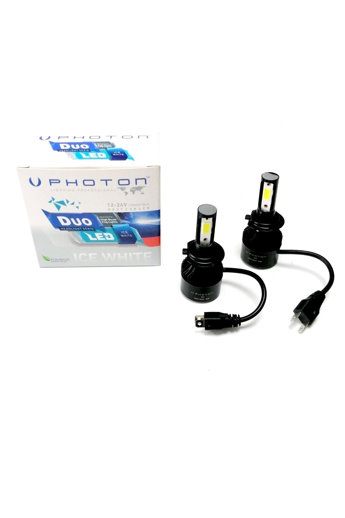 Duo H7 Led Xenon 6000 Kelvin Beyaz Şimşek Etkili Gri Kasa Yeni