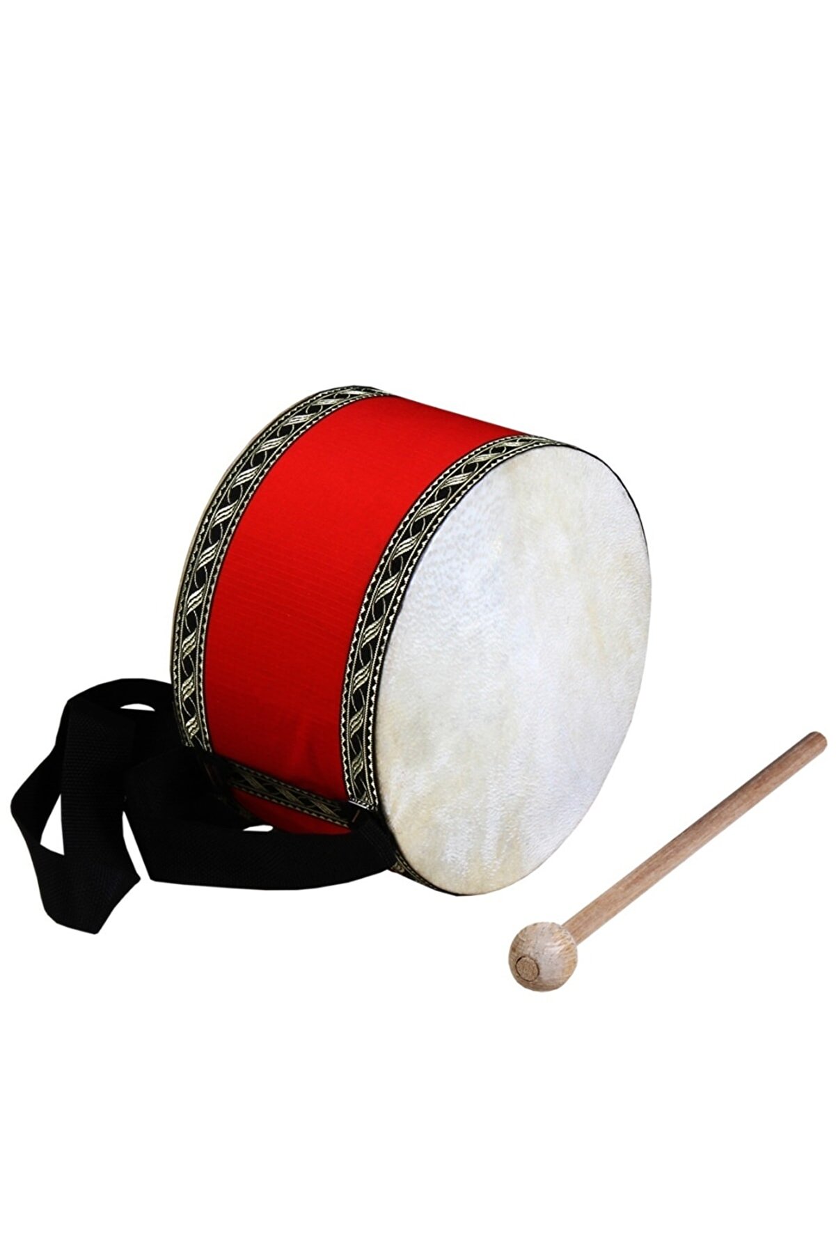 Deri Çocuk Davulu Askılı Tokmaklı Çocuk Oyun Davulu