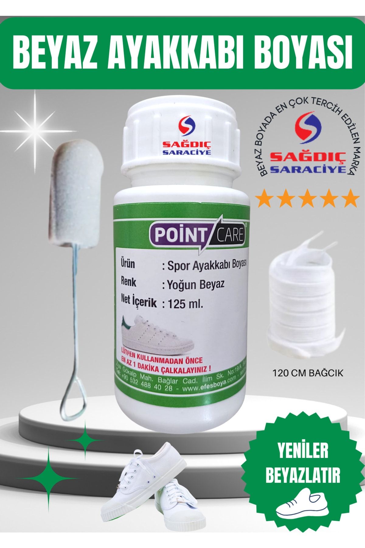 Point Care Ekstra Yoğun Beyaz Spor Ayakkabı Boyası