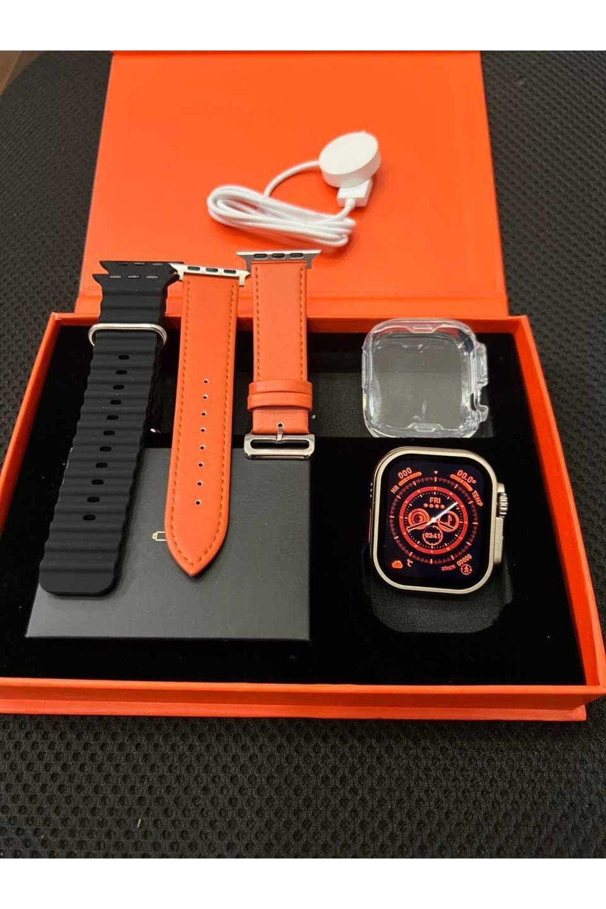 Watch 8 Amax Ultra 49mm Uyumlu Kordon Kilitli Koruyucu Kılıf Hediyeli Gerçek Model