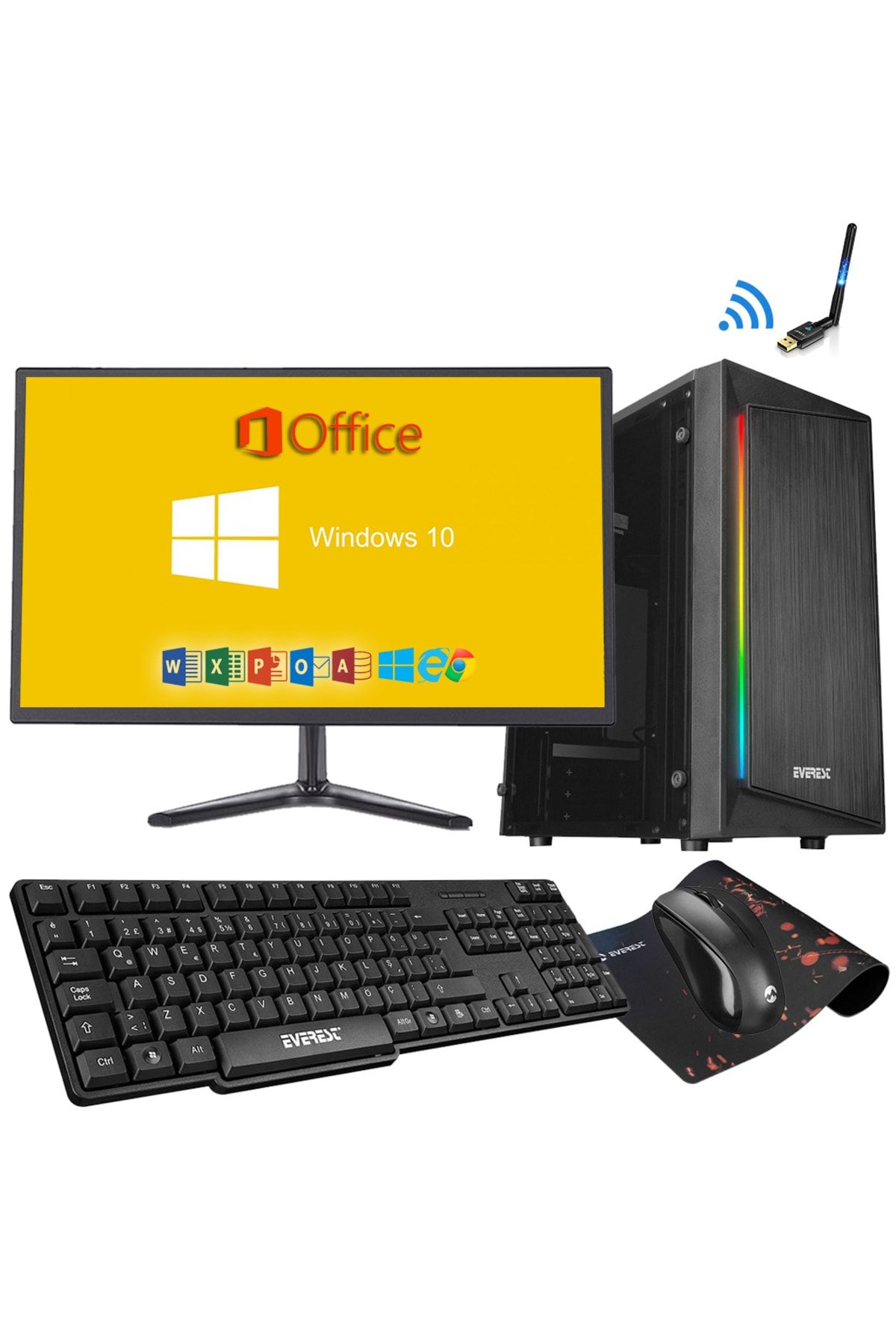 Sn108 i5 3470 Turbo 3,46Ghz 8GB Ram 256GB SSD 18.5" Full Set Masaüstü Bilgisayar