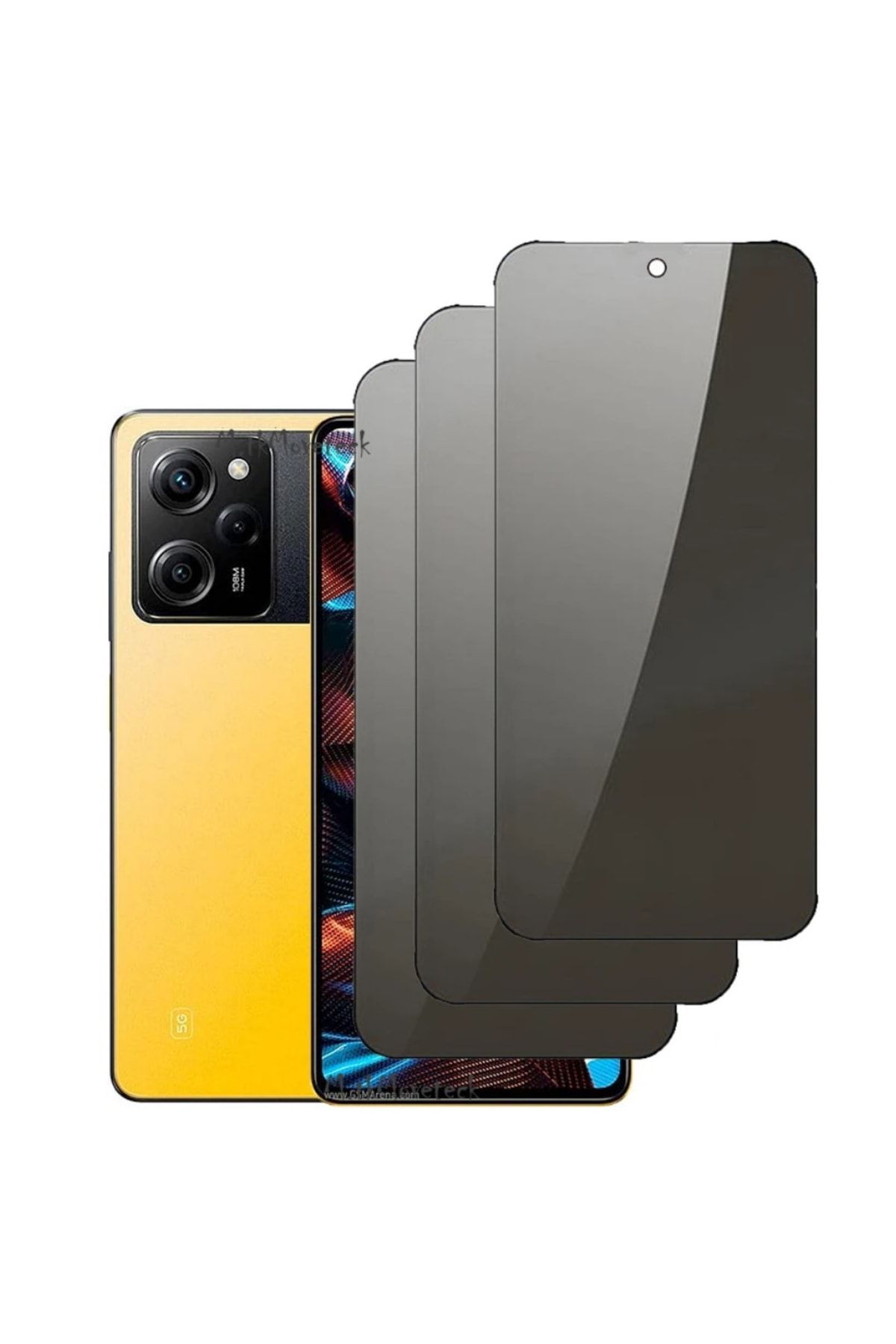 Xiaomi Poco X5 Pro 5g Uyumlu Ekran Koruyucu Hayalet Camı Gizli Temperli Privacy Cam Yandan Görünmez
