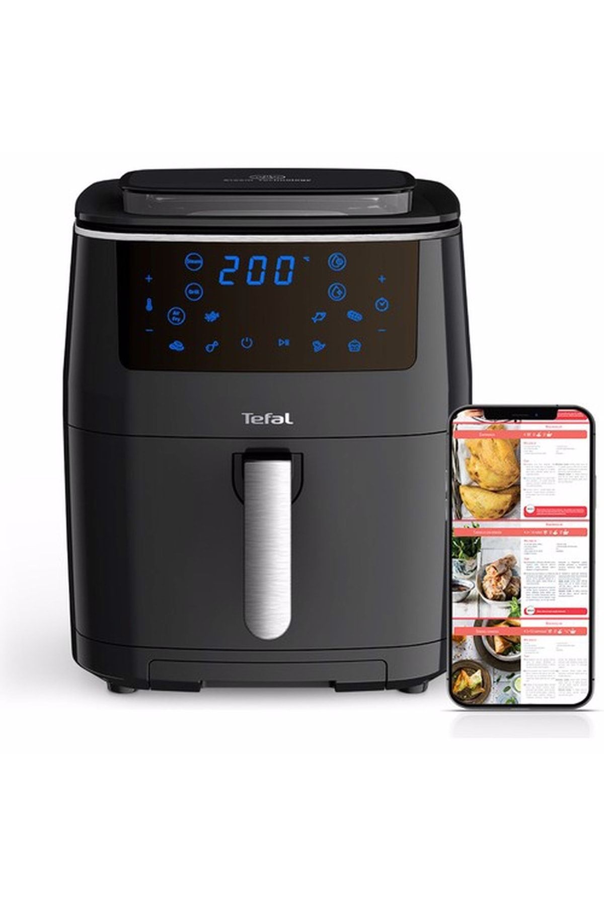 Yağsız Fritöz Airfryer 6,5 Litre Kapasite Hava Ile Kızartma & Izgara & Buharlı Pişirme -