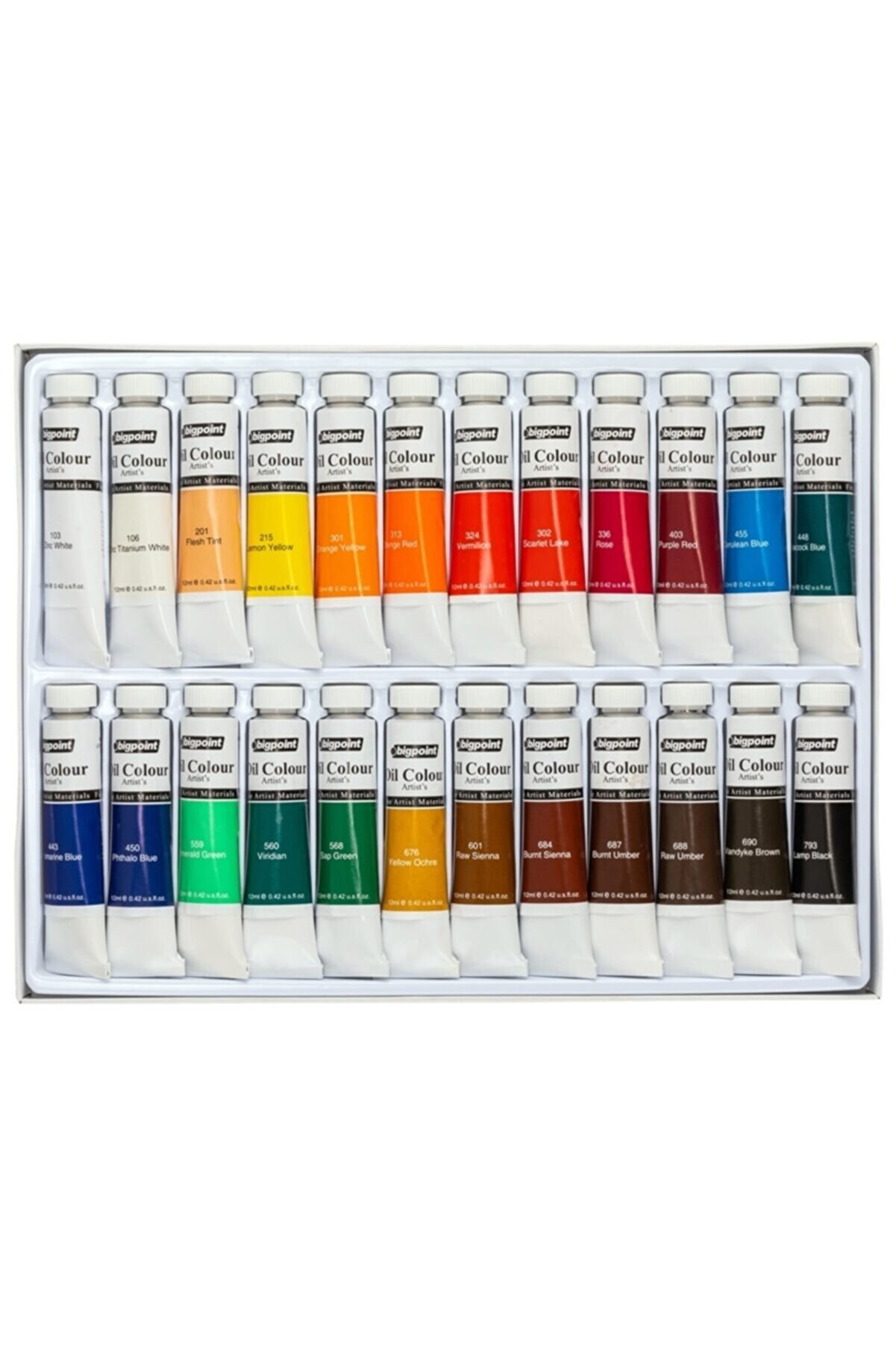 Oil Colour Set - Artist's Yağlı Boya Seti 12 Ml Tüp X 24 Renk