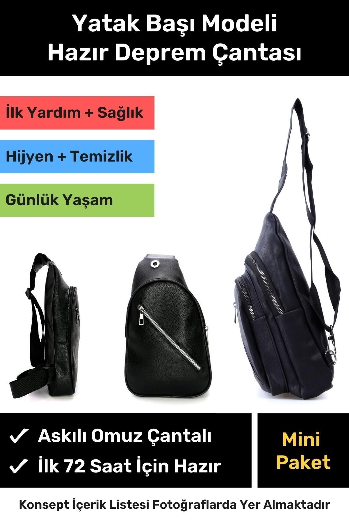 Orijinal Mini Paket Yatak Başı Hazır Deprem Çantası Afet Ilk Yardım Seti Acil Durum Yaşam El Çantası