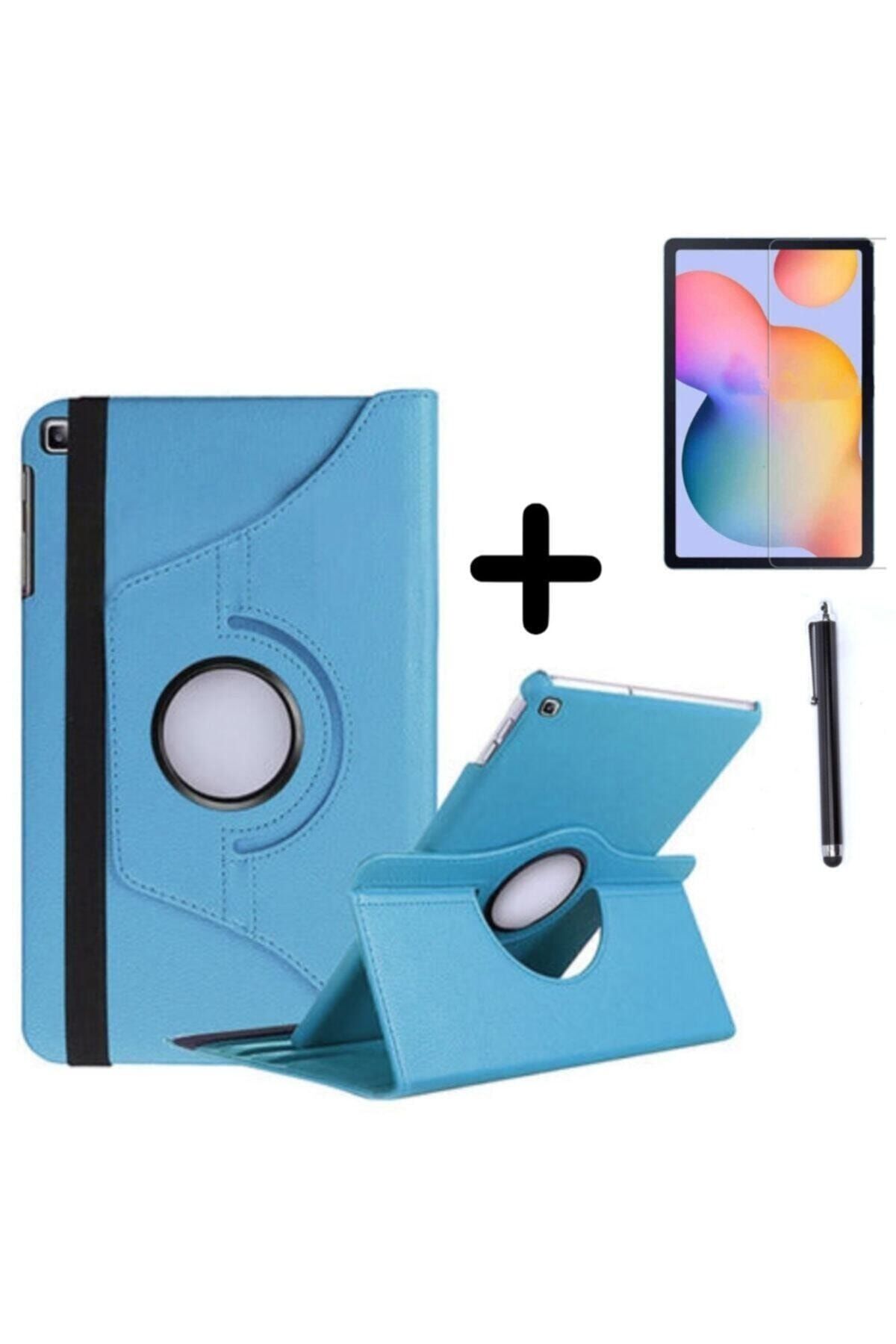 Samsung Galaxy Tab A7 Lite Sm-t220 Uyumlu Dönebilen Tablet Kılıfı+Ekran Koruyucu ve Kalem Seti