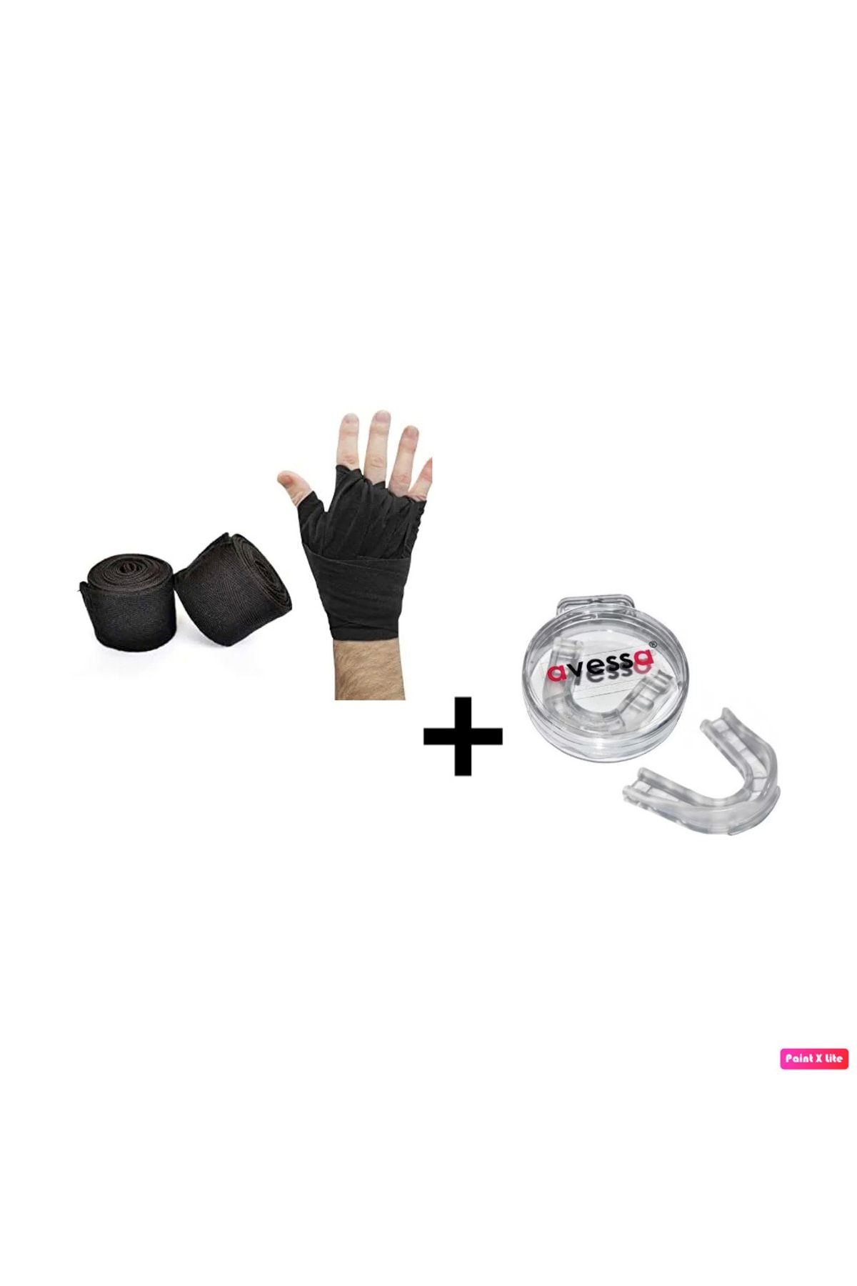 2' Li Box Seti Boks, Kickbox, Muay Thai Bilek Bandajı Çift 2 Adet 4,5 M + Dgl-100 Dişlik