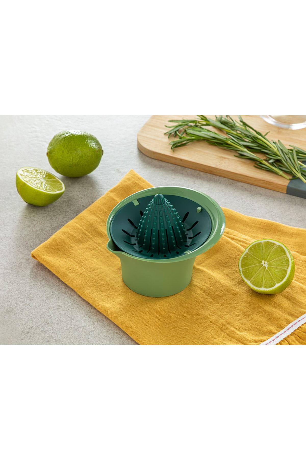 Mini Squeezer Plastik Lımon Sıkacağı 10 Cm Yeşil