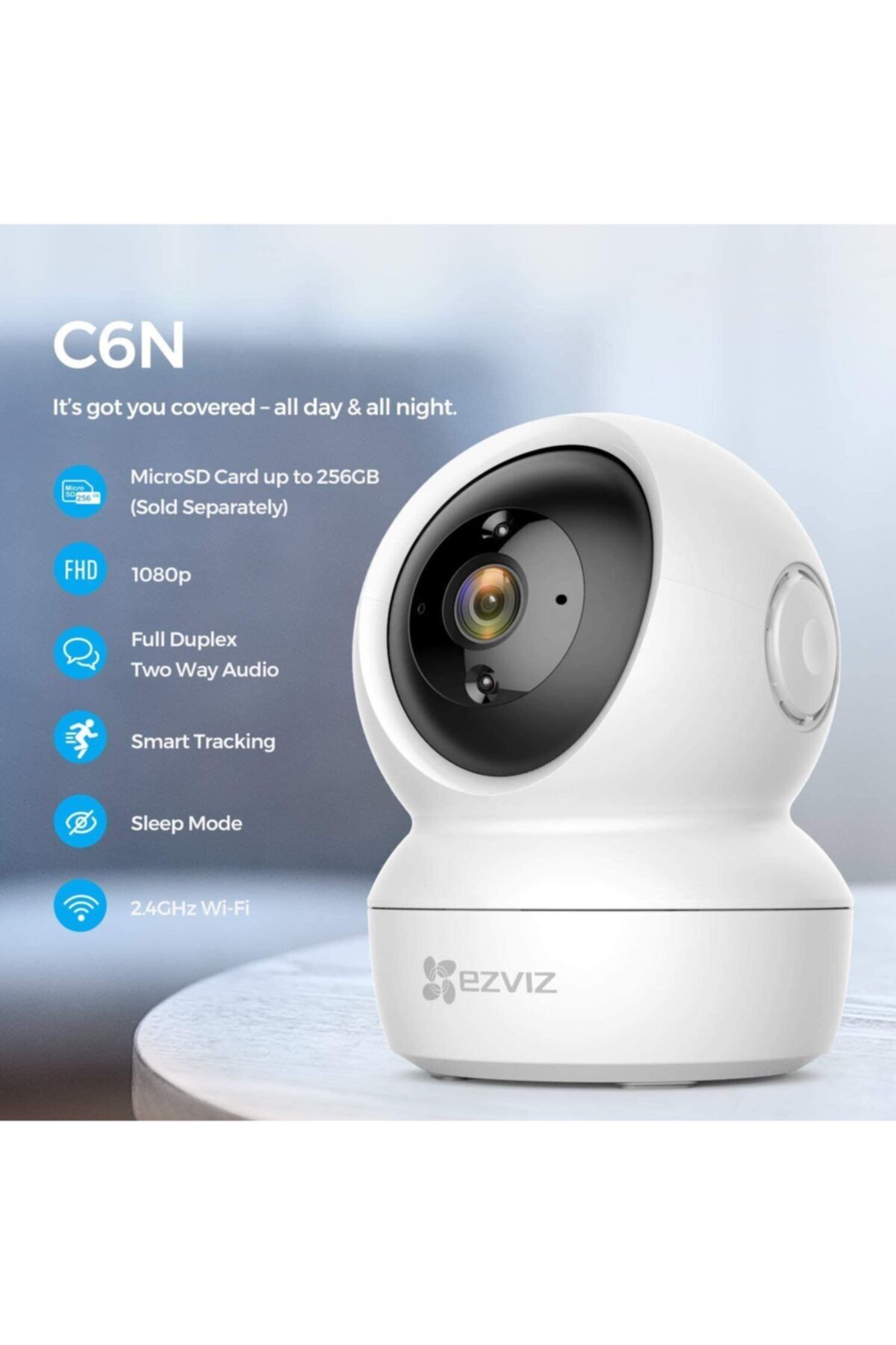 C6n 1080p Fhd 360 Derece Gece Görüşlü Sesli Ip Wifi Akıllı Ev Güvenlik Bebek Kamerası 6971744237752