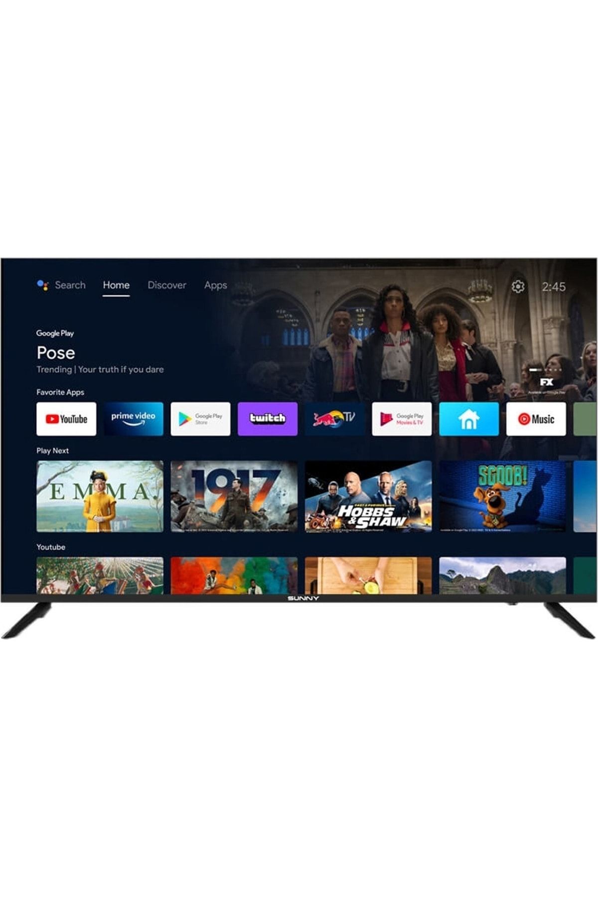 SN55FMN601 55" 139 Ekran Uydu Alıcılı 4K Ultra HD Google Smart LED TV