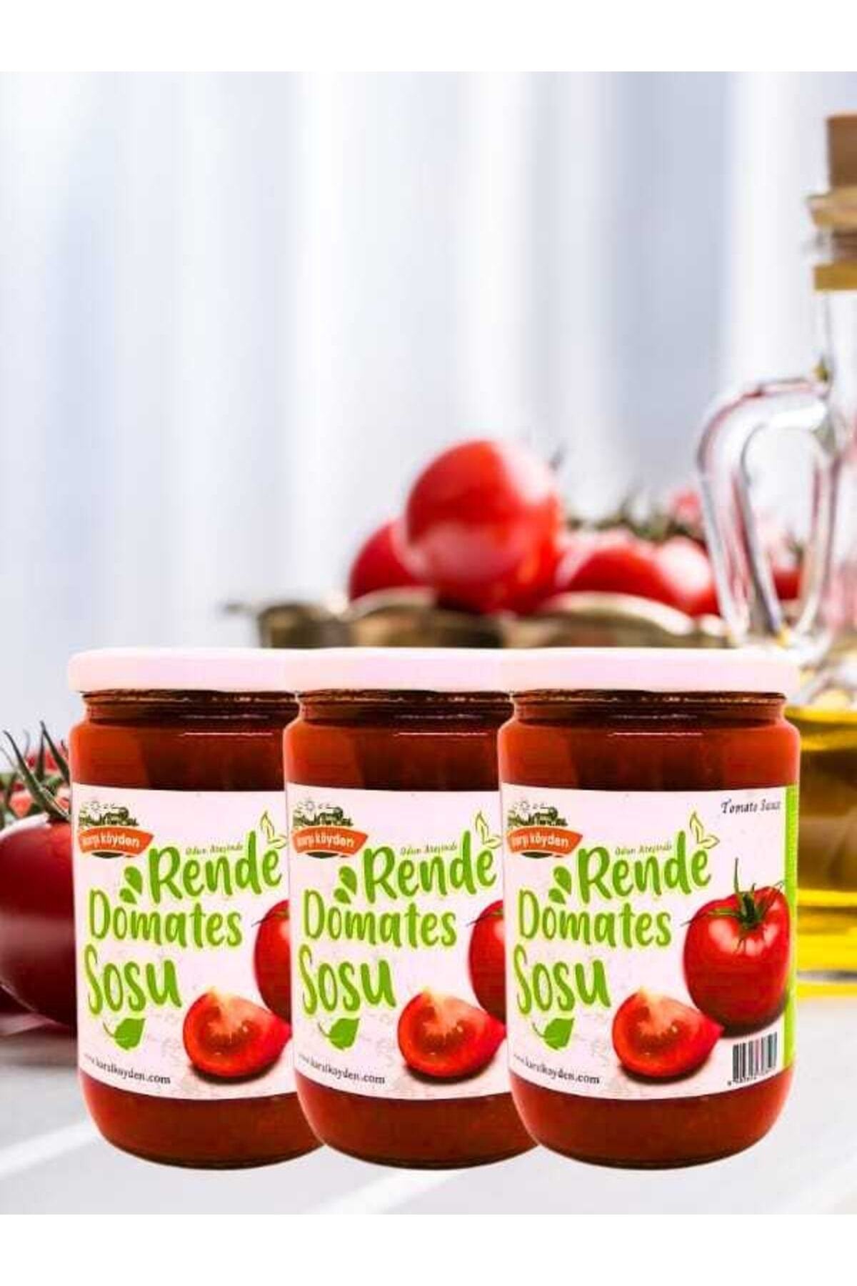 Kendi Domateslerimizden 3 Adet Rende Domates Sosu