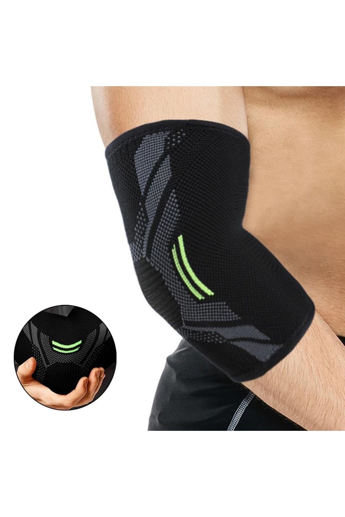 Fitness Tenis Basketbol Ortopedik Spor Outdoor Antreman Örme Silikon Dirseklik (1 ADET)