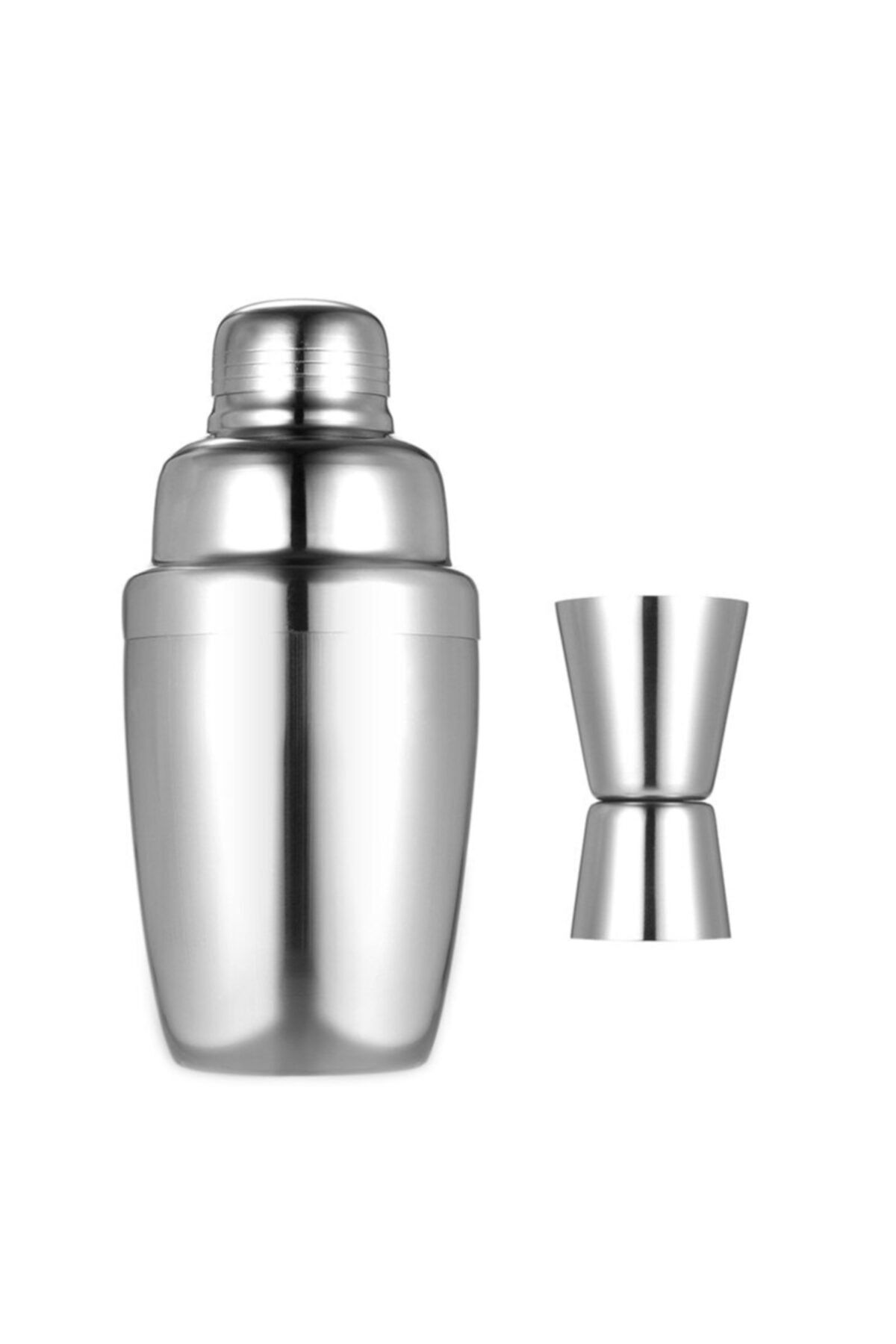 Biradlı Paslanmaz Çelik Shaker 500 Cl Ve 4/2 Cl Jıgger Paslanmaz Çelik