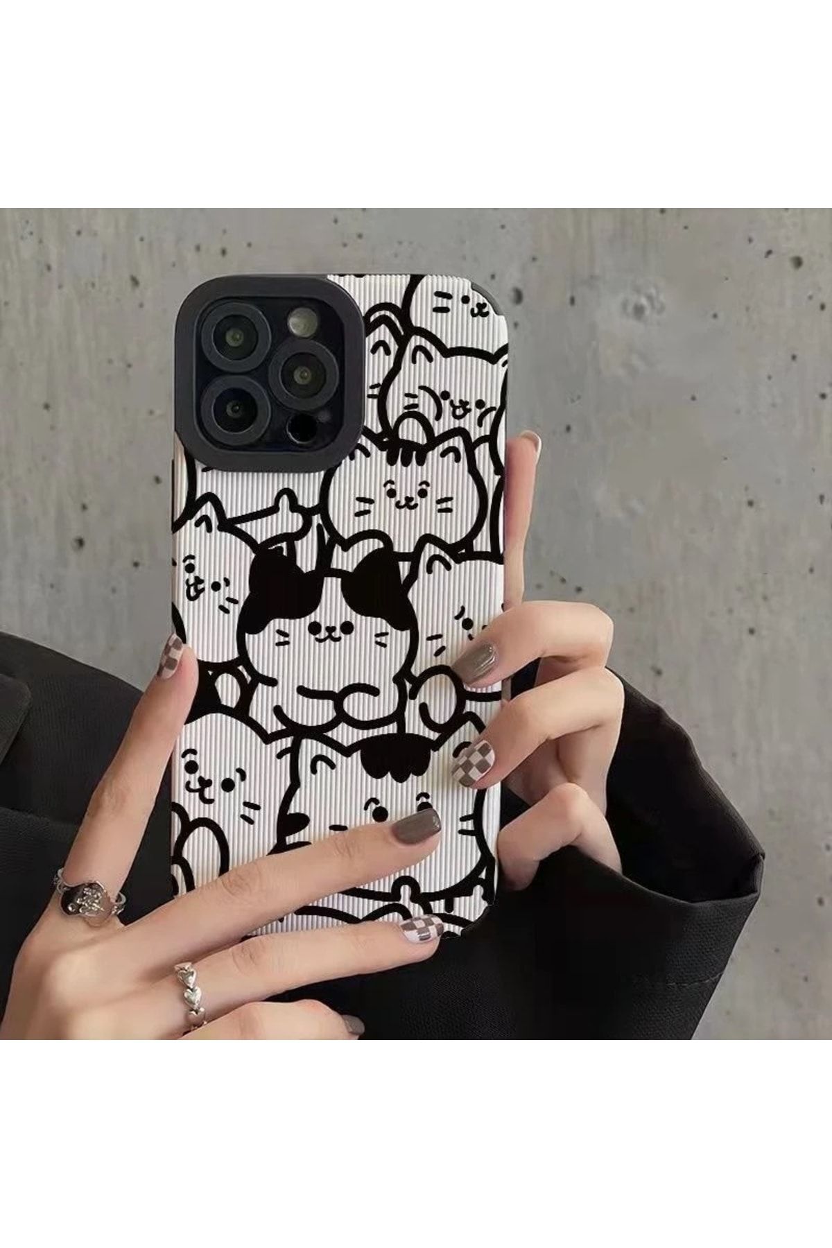 Iphone 14 Promax Kaplama Kediler Tasarımlı Kılıf