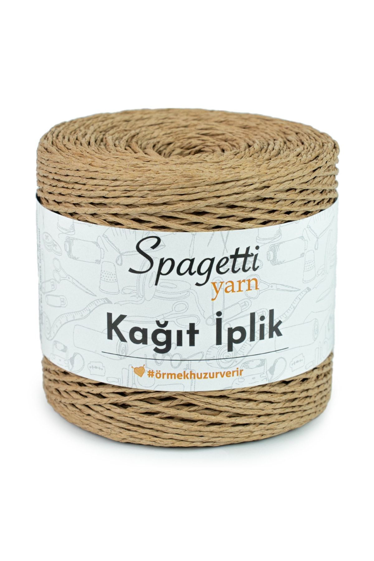 Kağıt Ip Bej El Örgü Ipliği