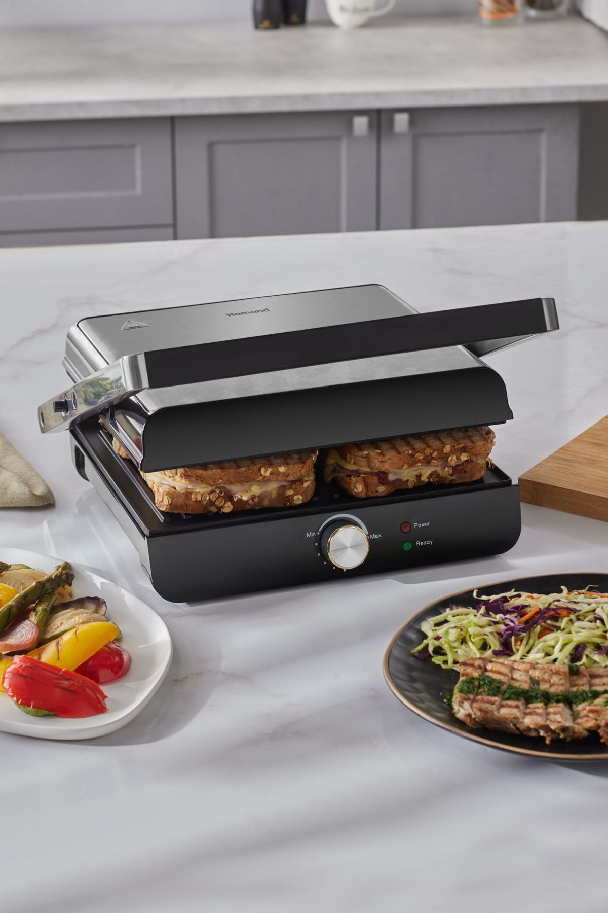 Grilliant 1346h Döküm Plakalı Tost Ve Izgara Makinesi Inox 2000 W