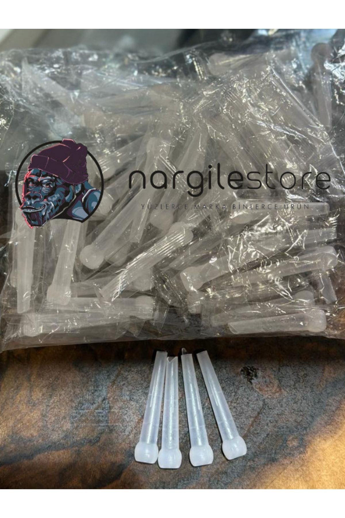 Nargile Store Ns Şeffaf Silikon 40 Adet Hijyenik Nargile Sipsi-tek Kullanımlık Yumuşak Silikon Sipsi
