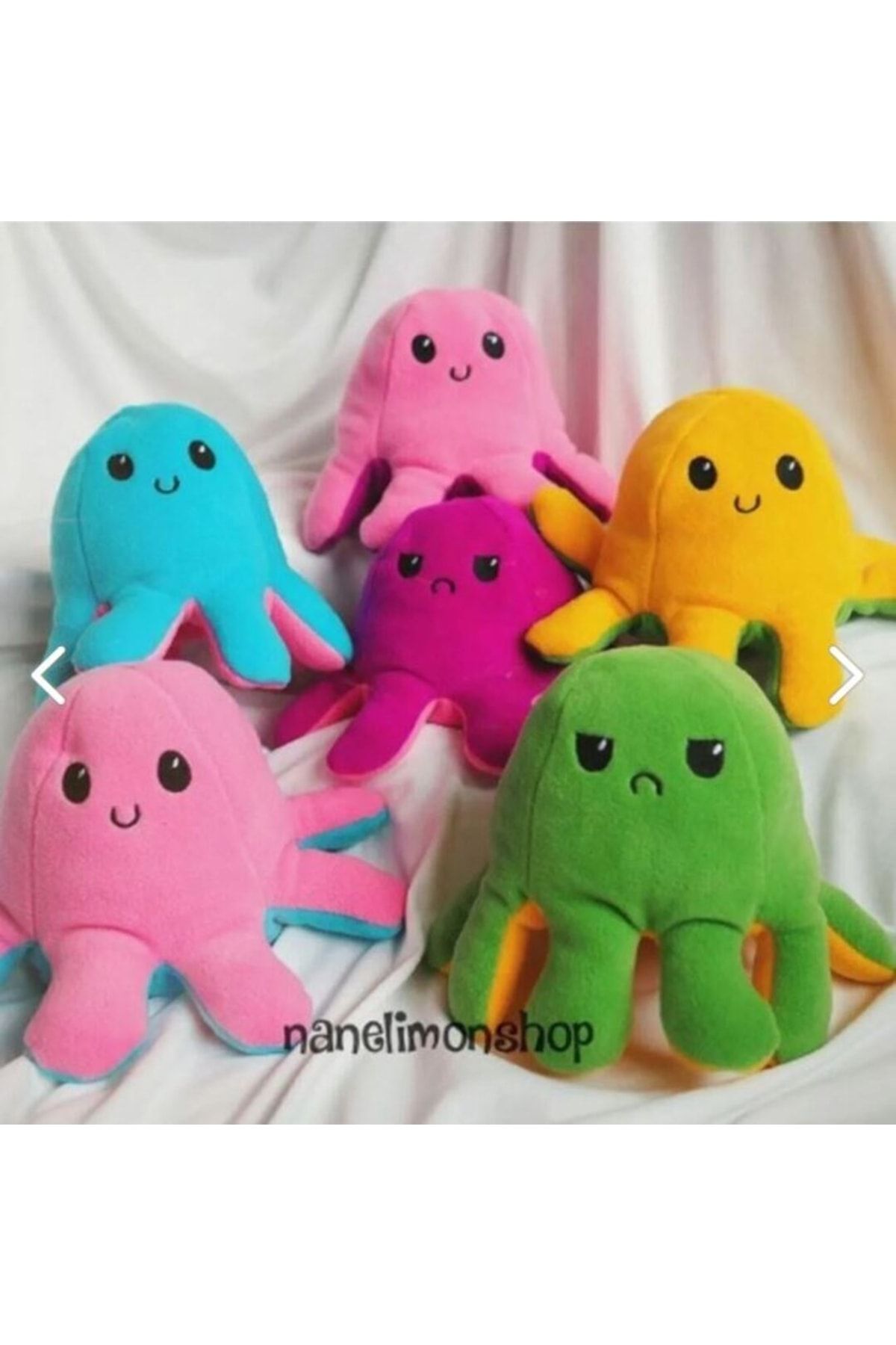 Mod Değiştiren Ahtapot Yastık Pembe Mavi