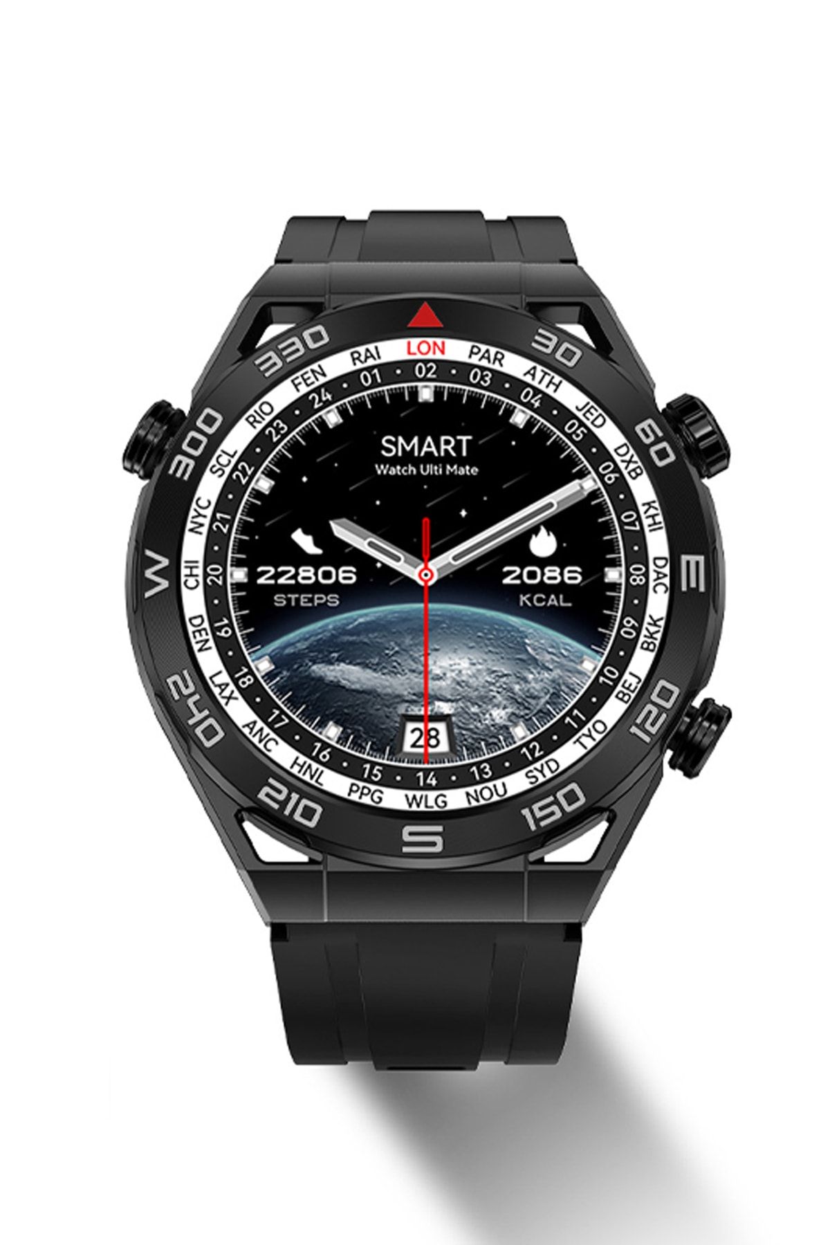 Smart Watch Dt Ultramate Elite Akıllı Saat Android Ios Uyumlu Çift Kordon Siri Nfc Gps