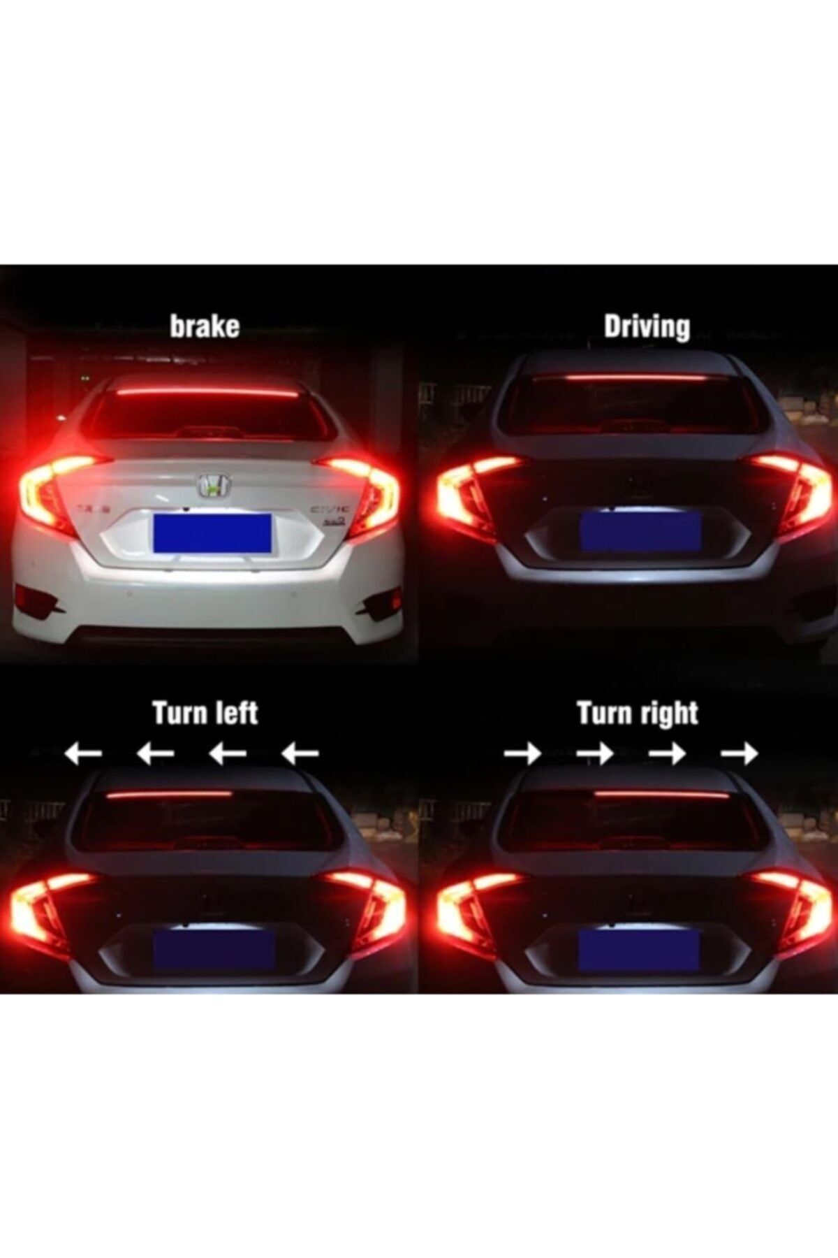 Iq 3.stop Ledi Kayar Led Audi Tip Fren Ledi Arka Cam Üstü