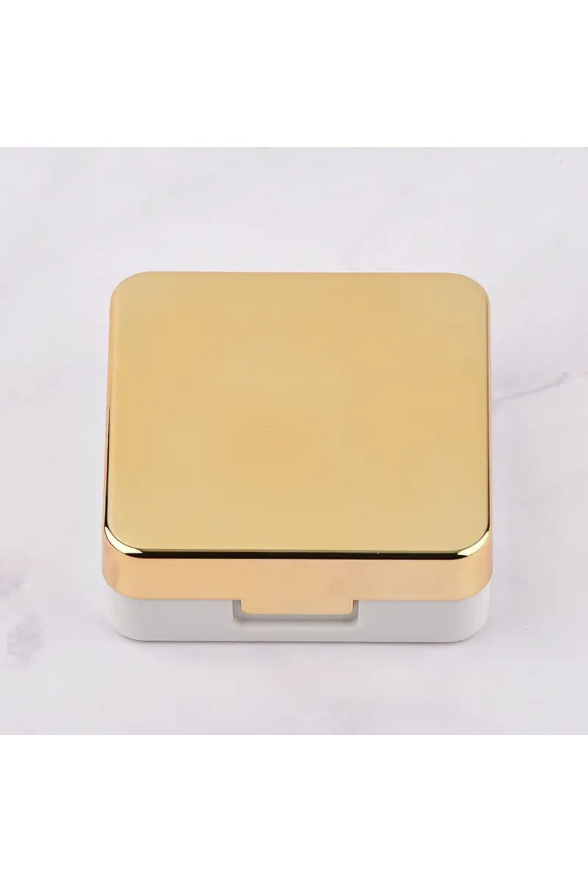 Aynalı Lens Kutusu Seti 5 Parça Gold