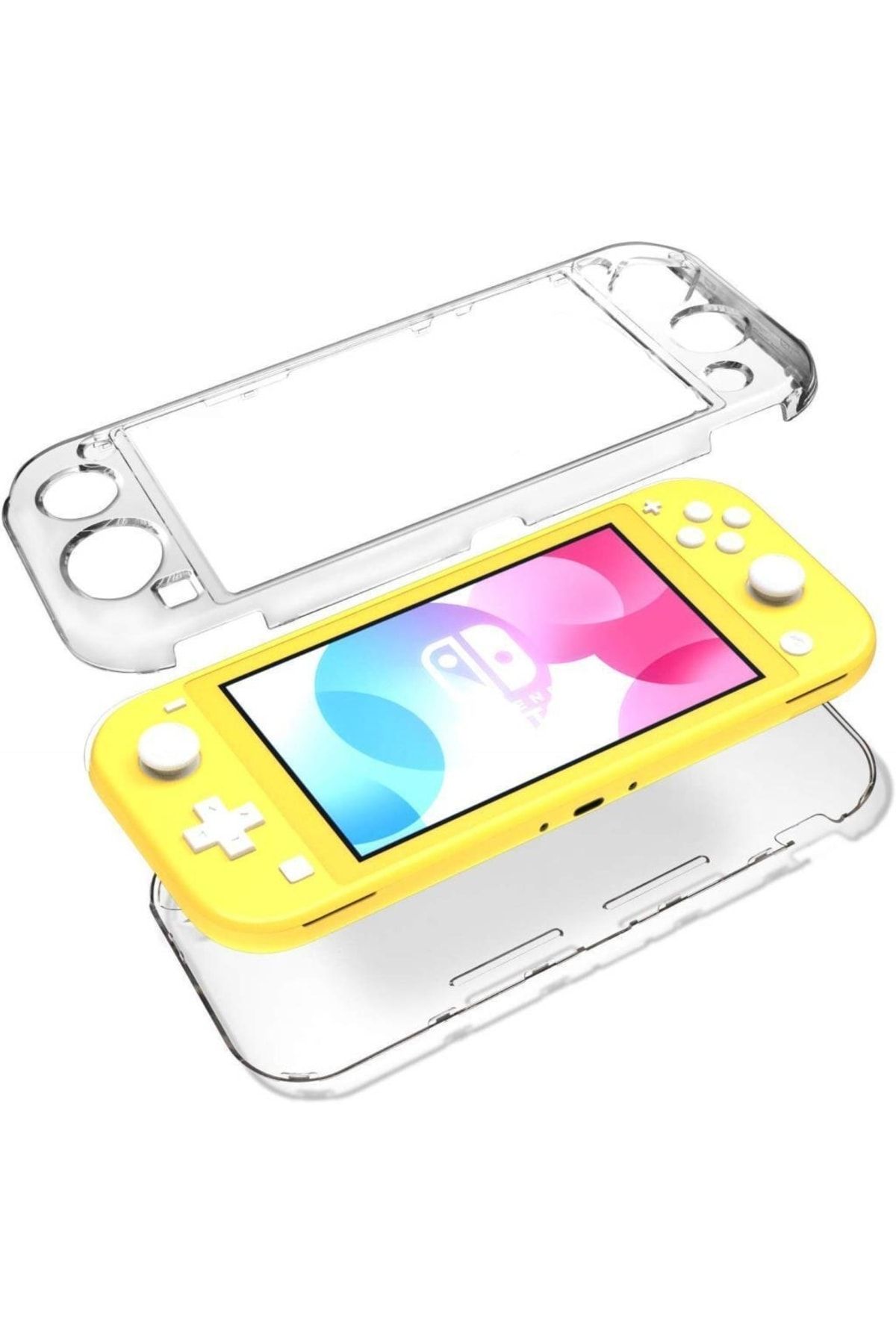 Nintendo Switch Lıte Uyumlu Sert Plastik Şeffaf Cihaz Koruyucu Kılıf