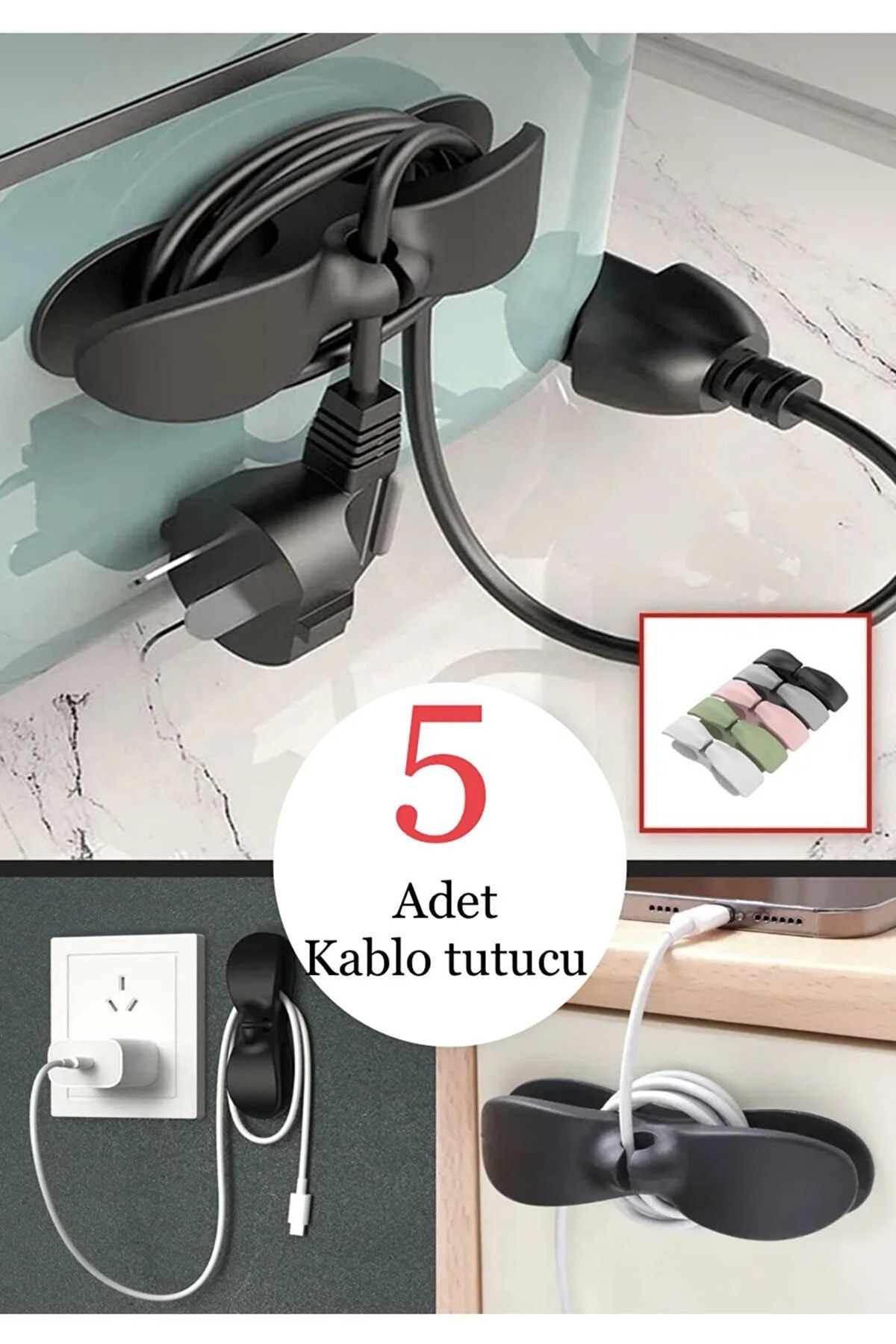 5 Adet Çok Amaçlı Airfryer Kablo Sarma Aparatı