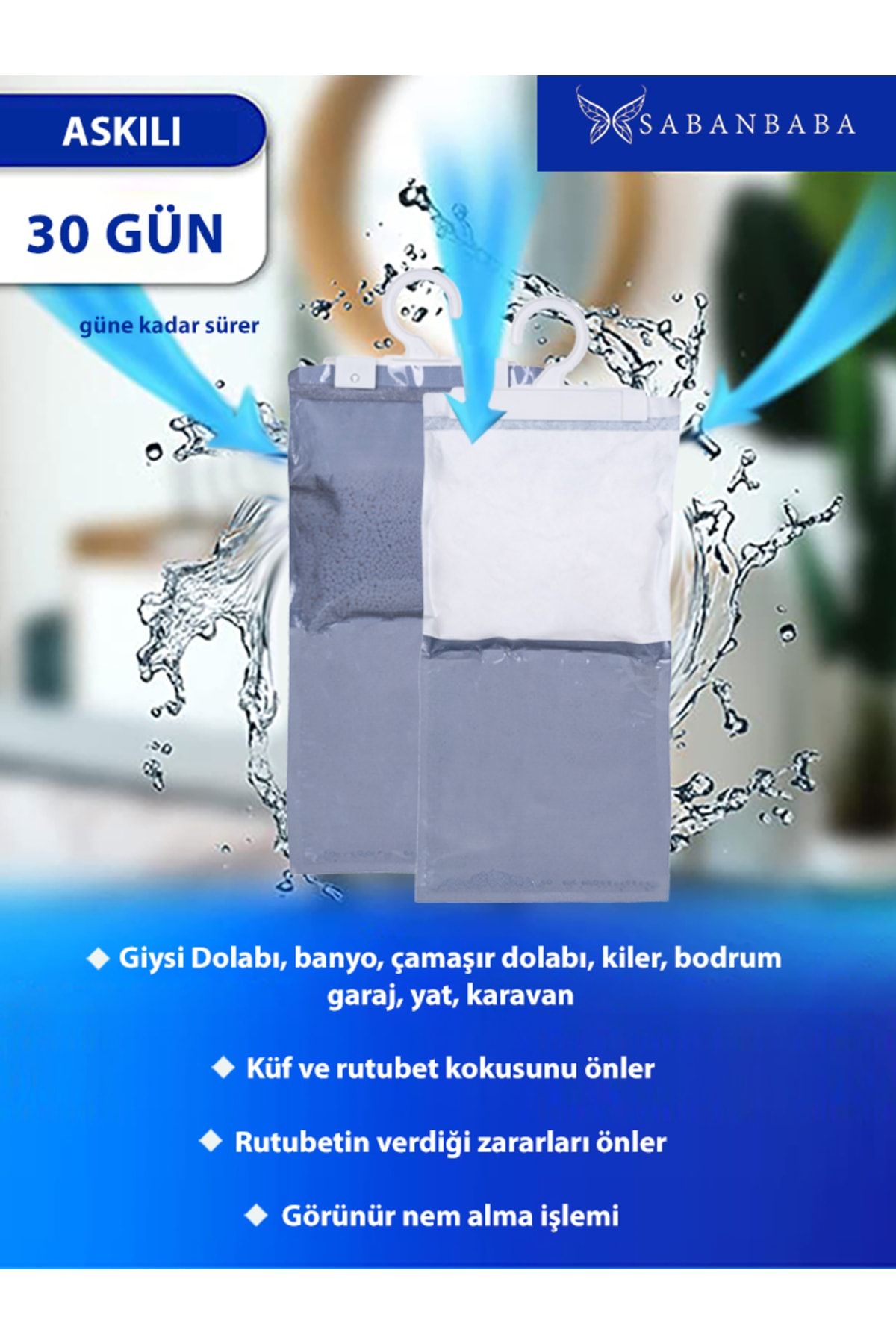 Nemson Nem Alıcı Askılı Naturel