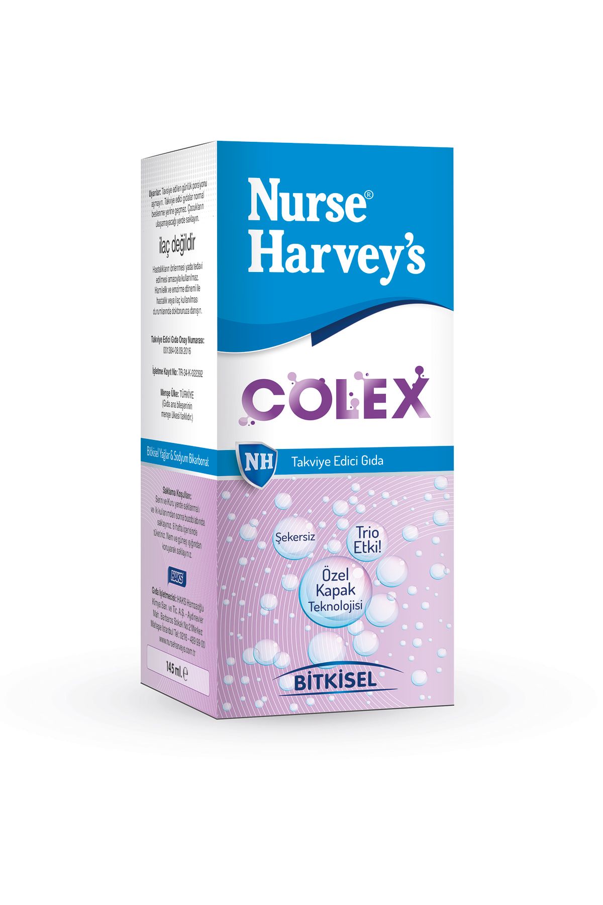 Nurse Harvey’s Colex 145 ml Bitkisel Şurup