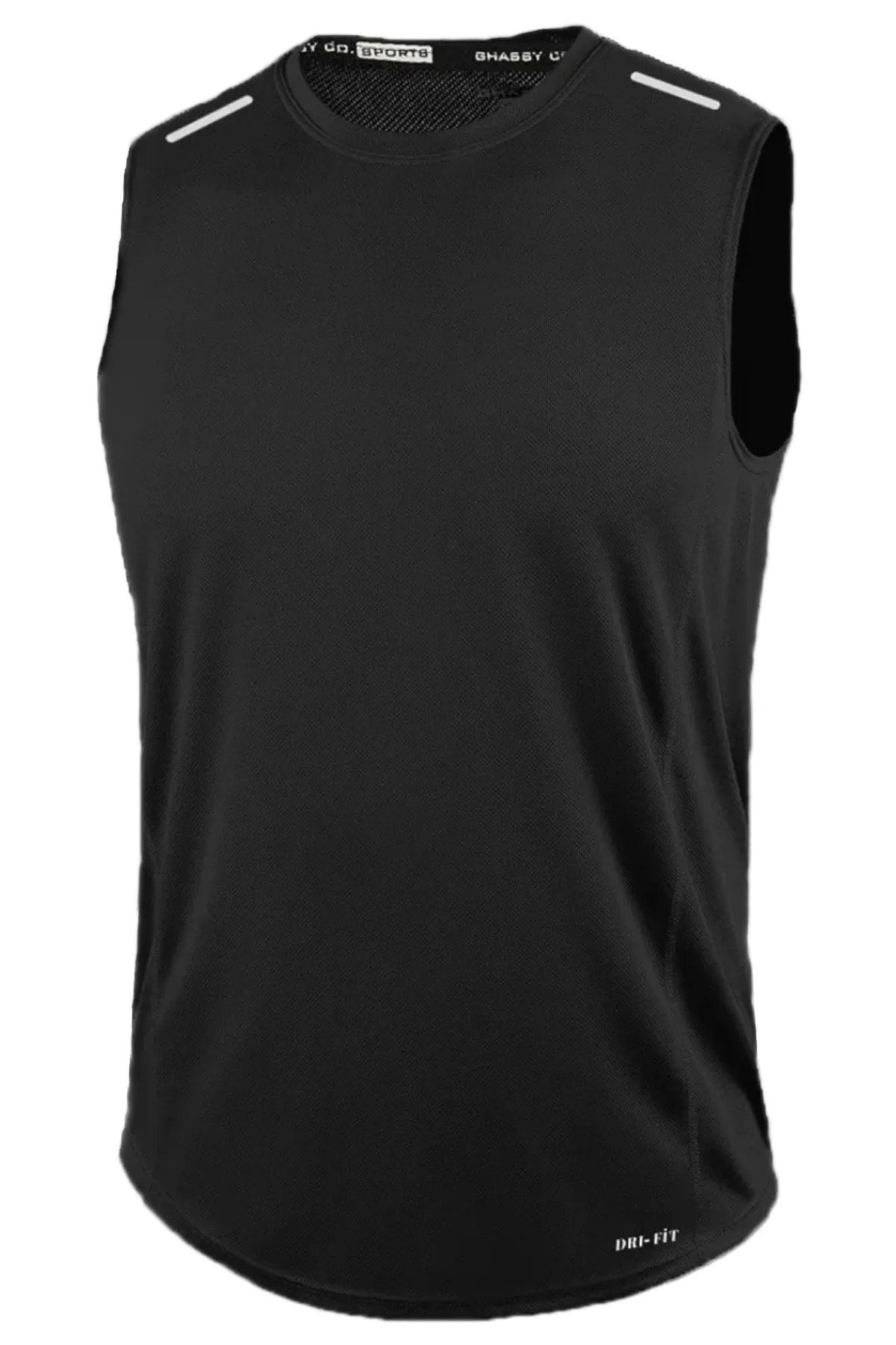 Erkek Nem Emici Hızlı Kuruma Atletik Teknik Performans Sporcu Sıfır Kol T-shirt Gym 108