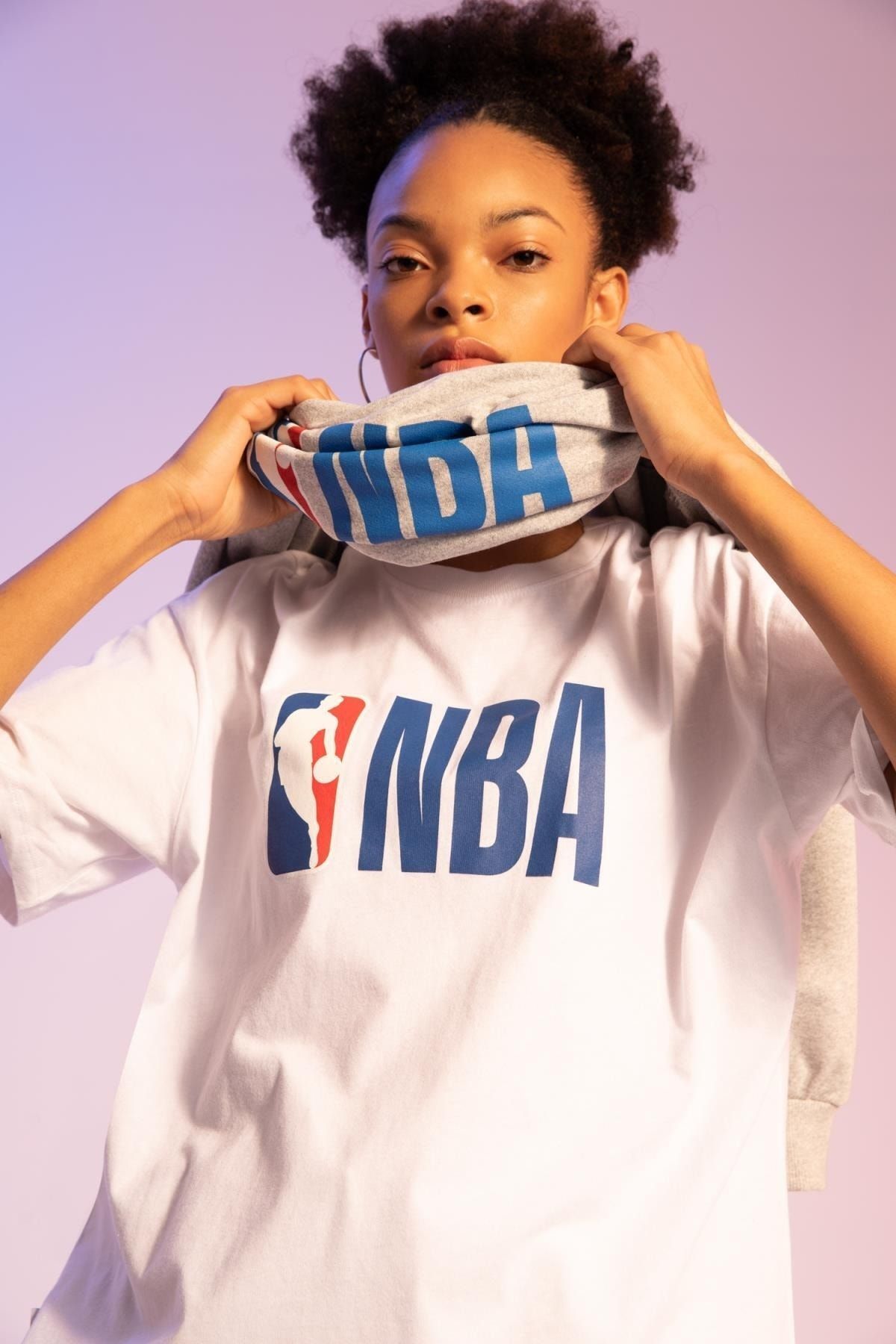Fit Nba Oversize Fit Bisiklet Yaka Kısa Kollu Örme Tişört