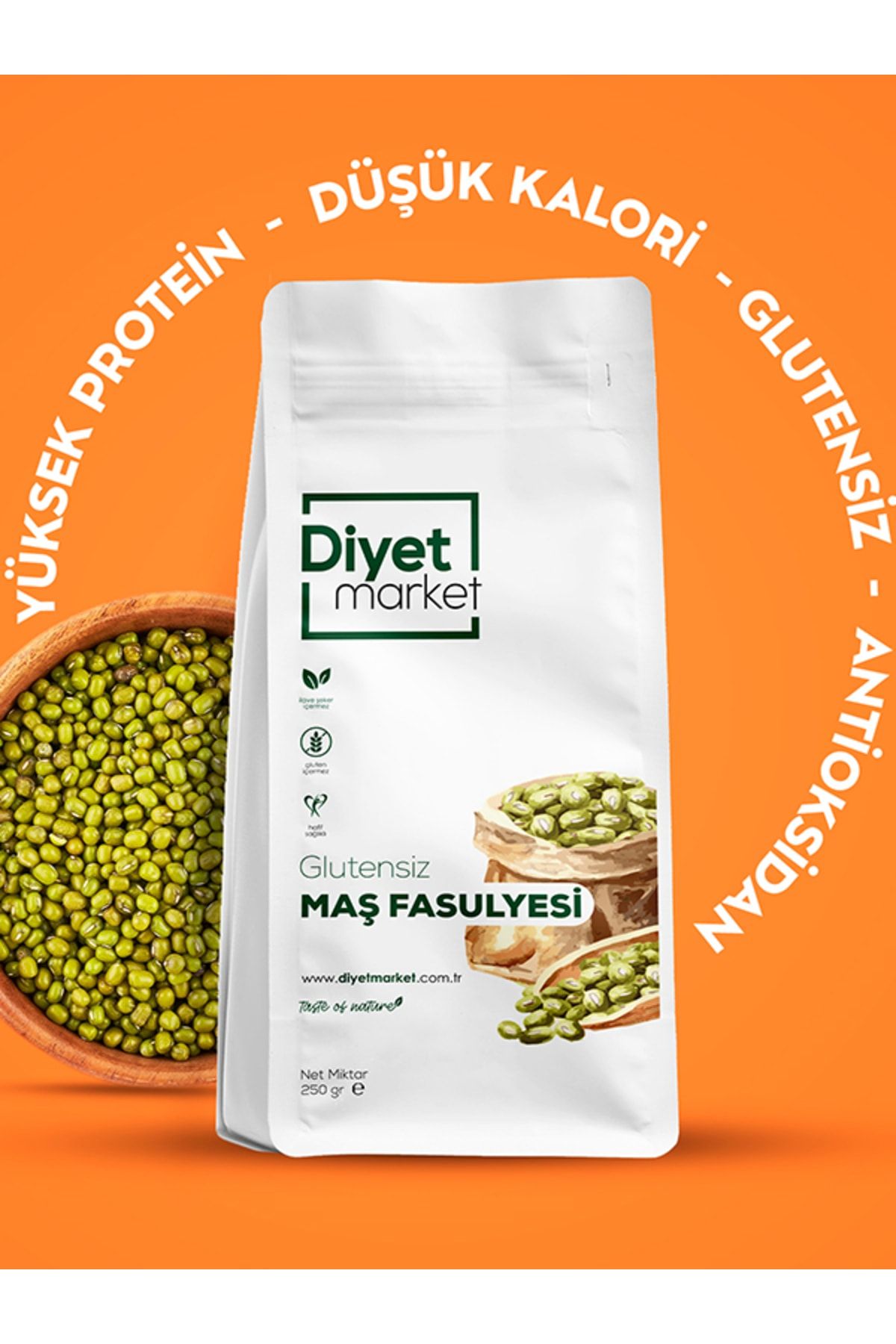 Gluutensiz Maş Fasulyesi 250gr