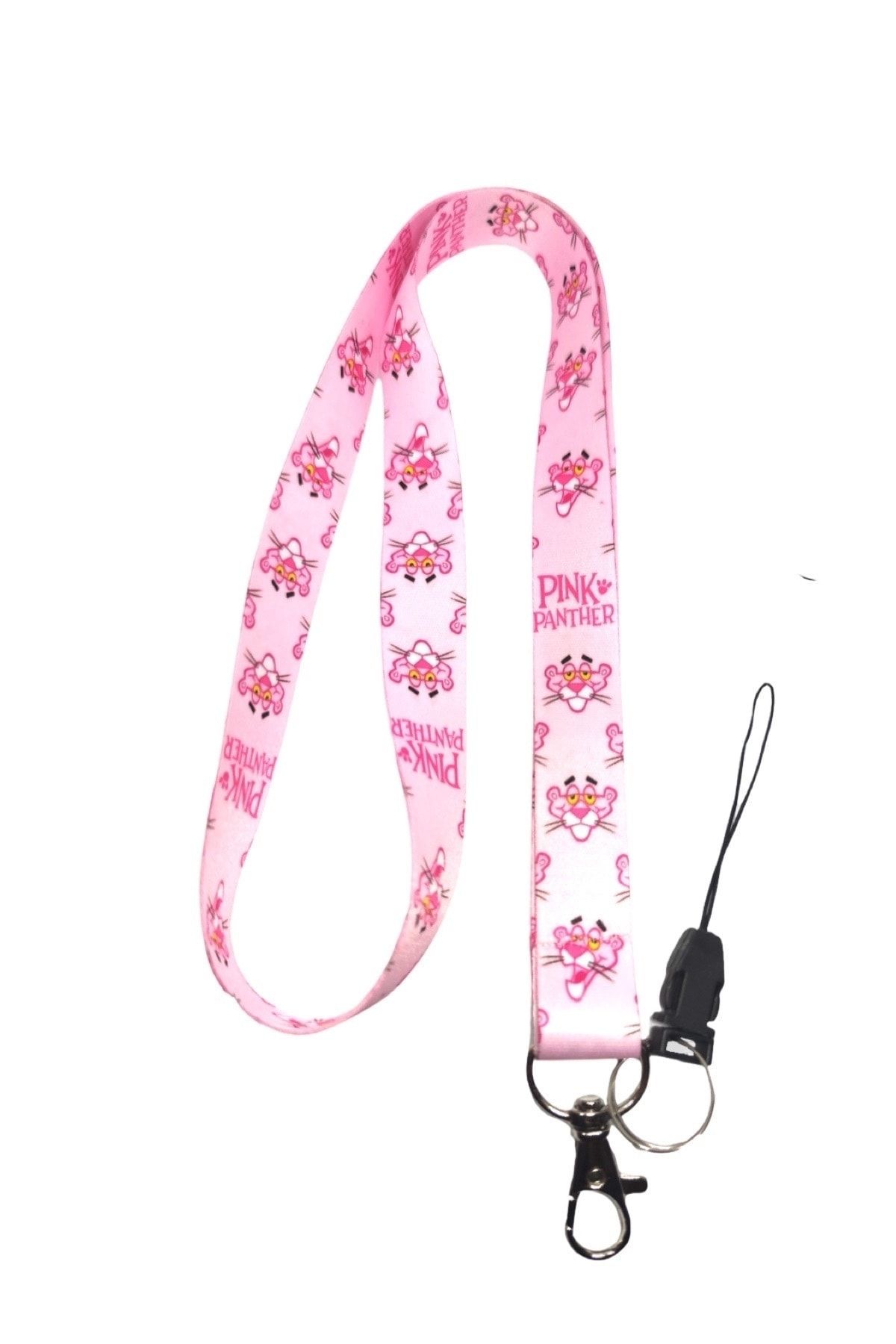 Pembe Panter Boyun Ipi Ve Telefon Askısı