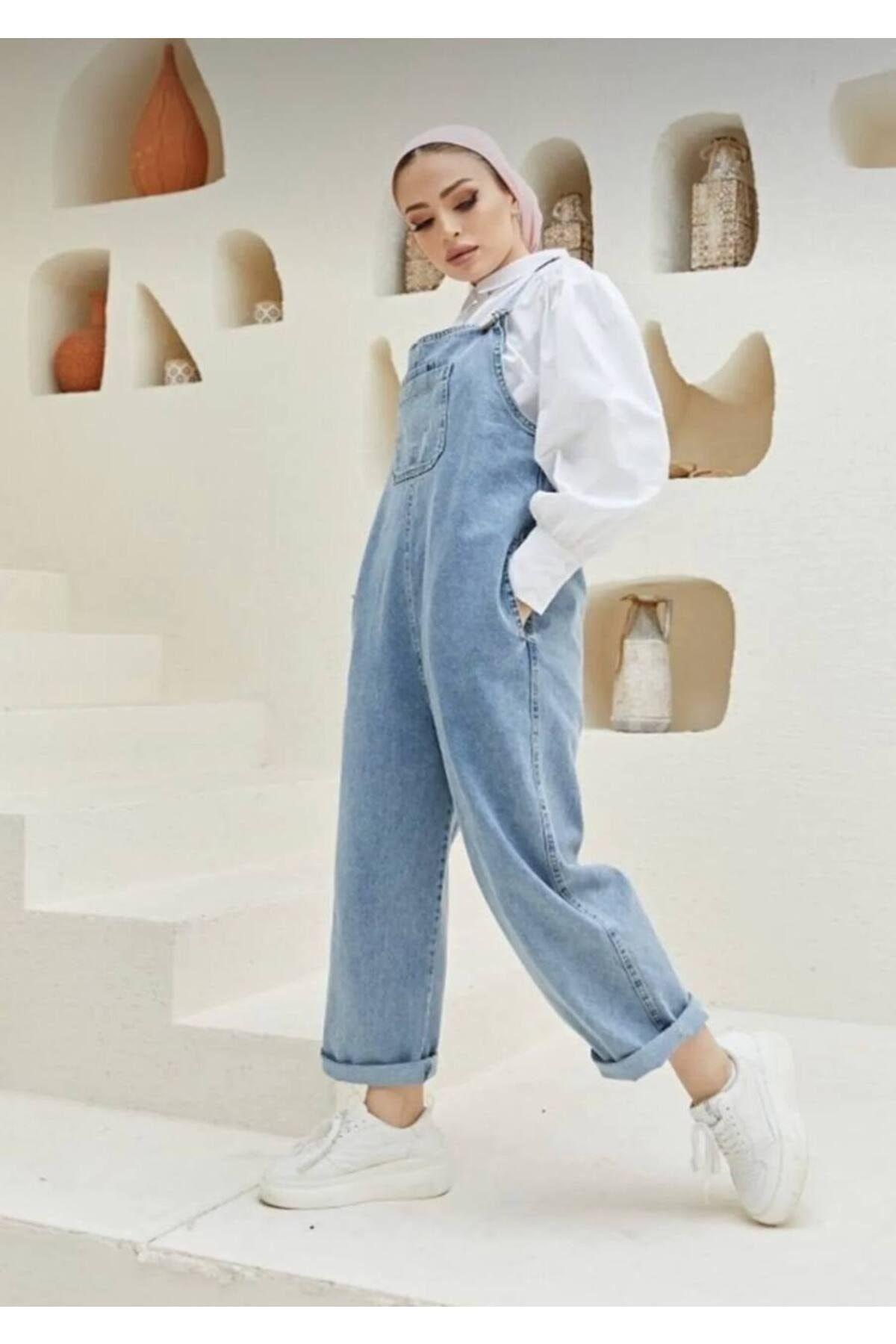 Kadın Mavi jeans Tulum , Salopet , Slopet , Kadın Hamile Tulum