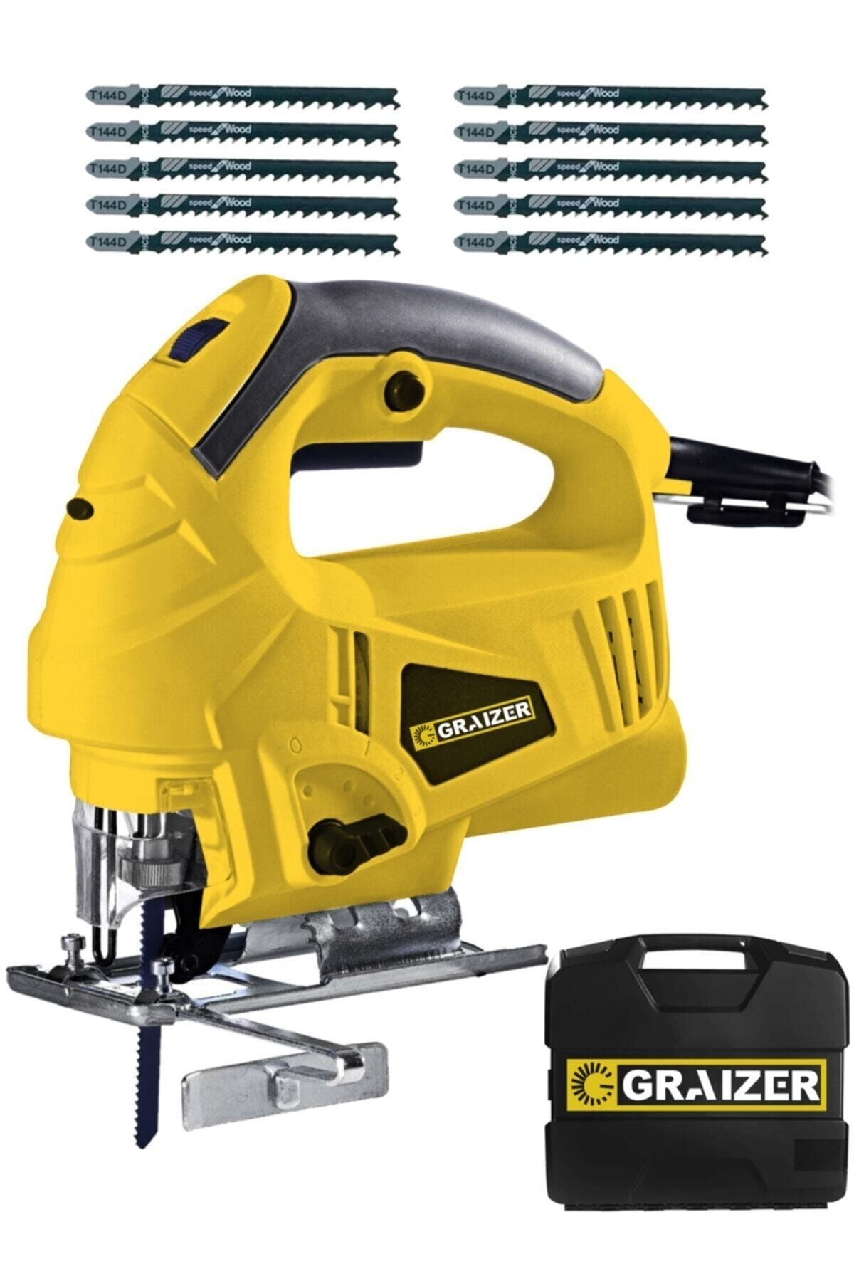 Alman 3200 W Sjs Metal Şanzuman 6 Kademe Devirli Lazerli Otomatik Dekupaj Testere + 10 Uç