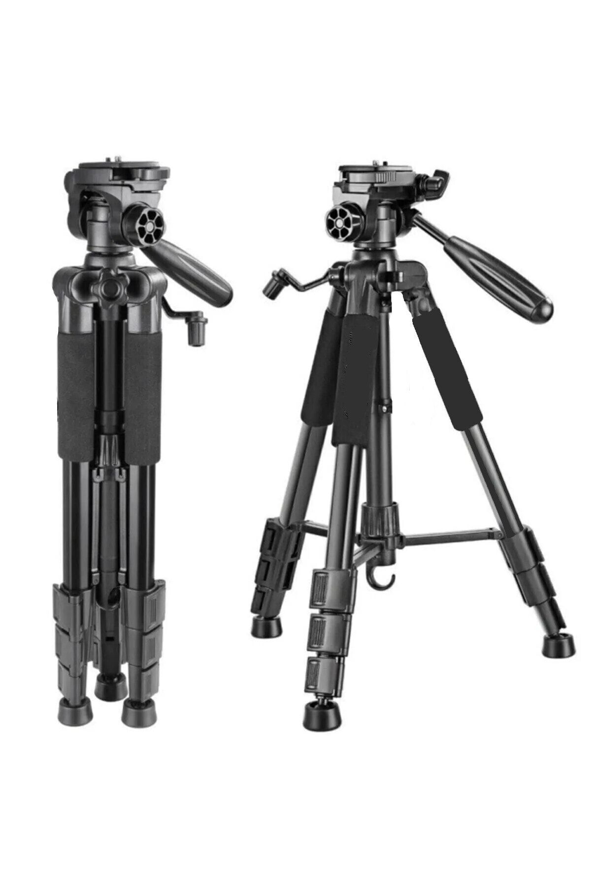 Profesyonel 175cm Tripod Kamera Fotoğraf Makinesi Dslr Canon Nikon Sony Için Telefon Tutucu Tripod