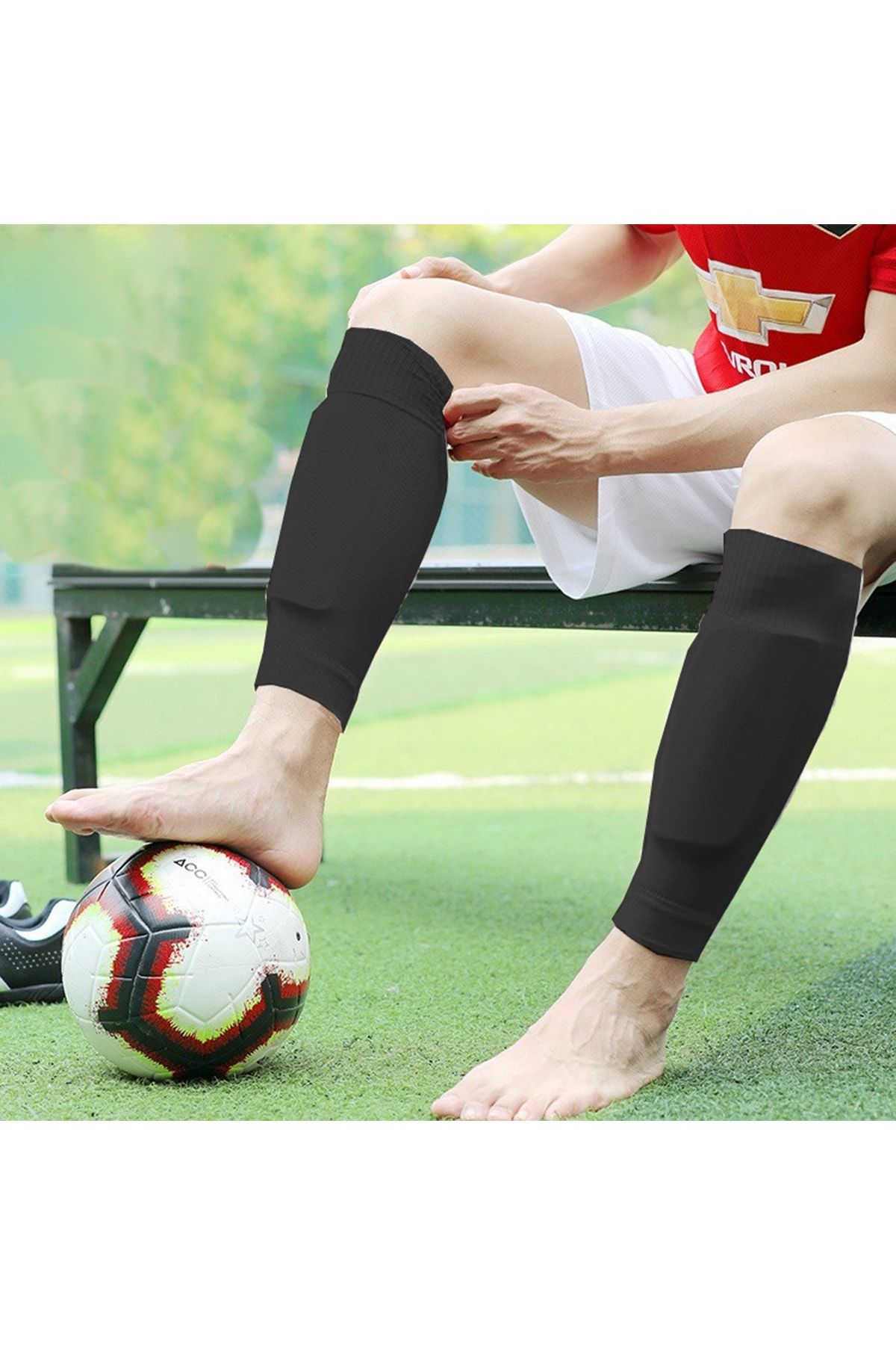 Tabansız Futbol Çorabı Tozluk Futbolcu Tozluğu Tabansız Tekmelik Tutucu Futbol Çorabı Sporcu Tozluğu